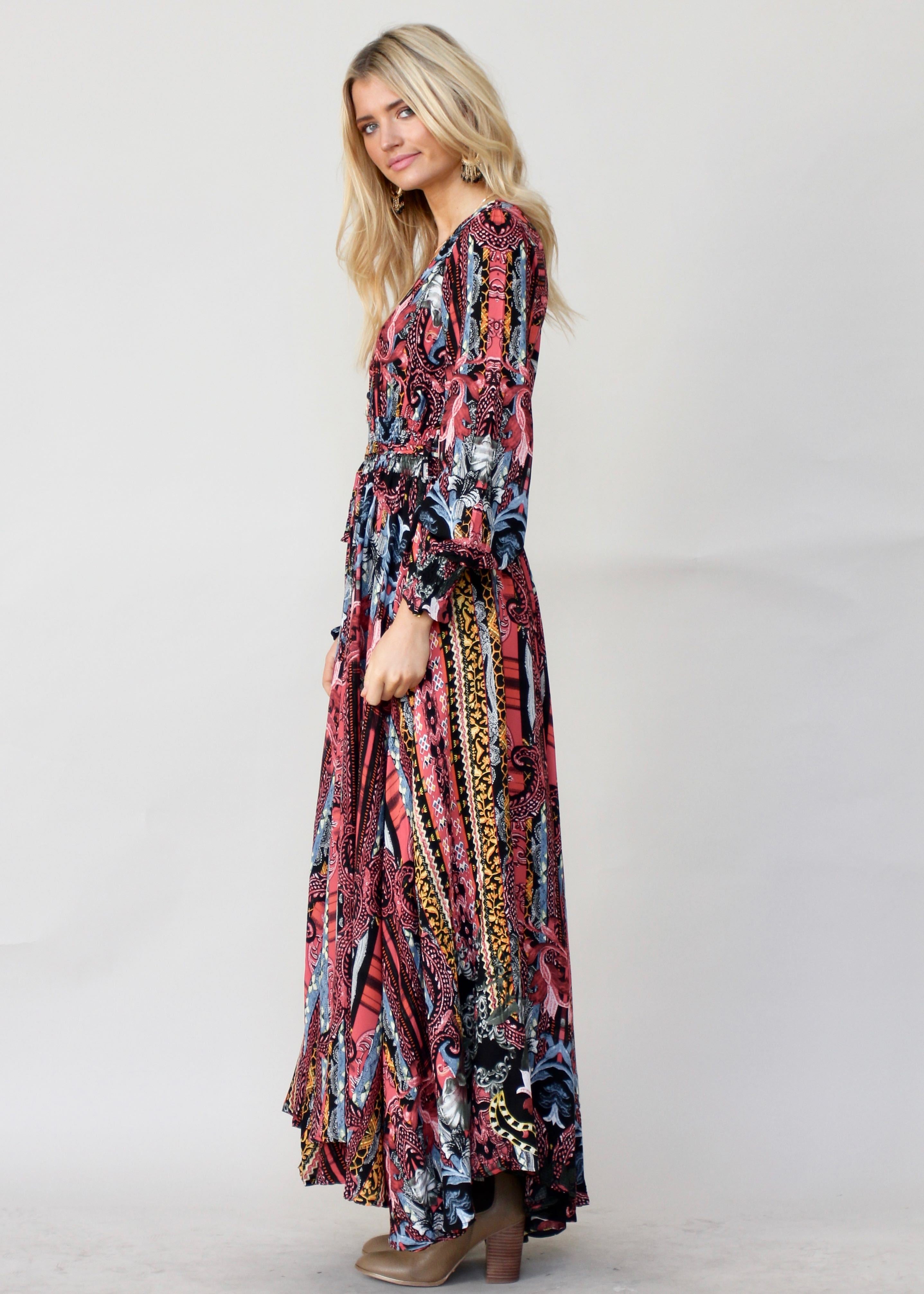 Rae Maxi Dress w/ Tie - Eldorado
