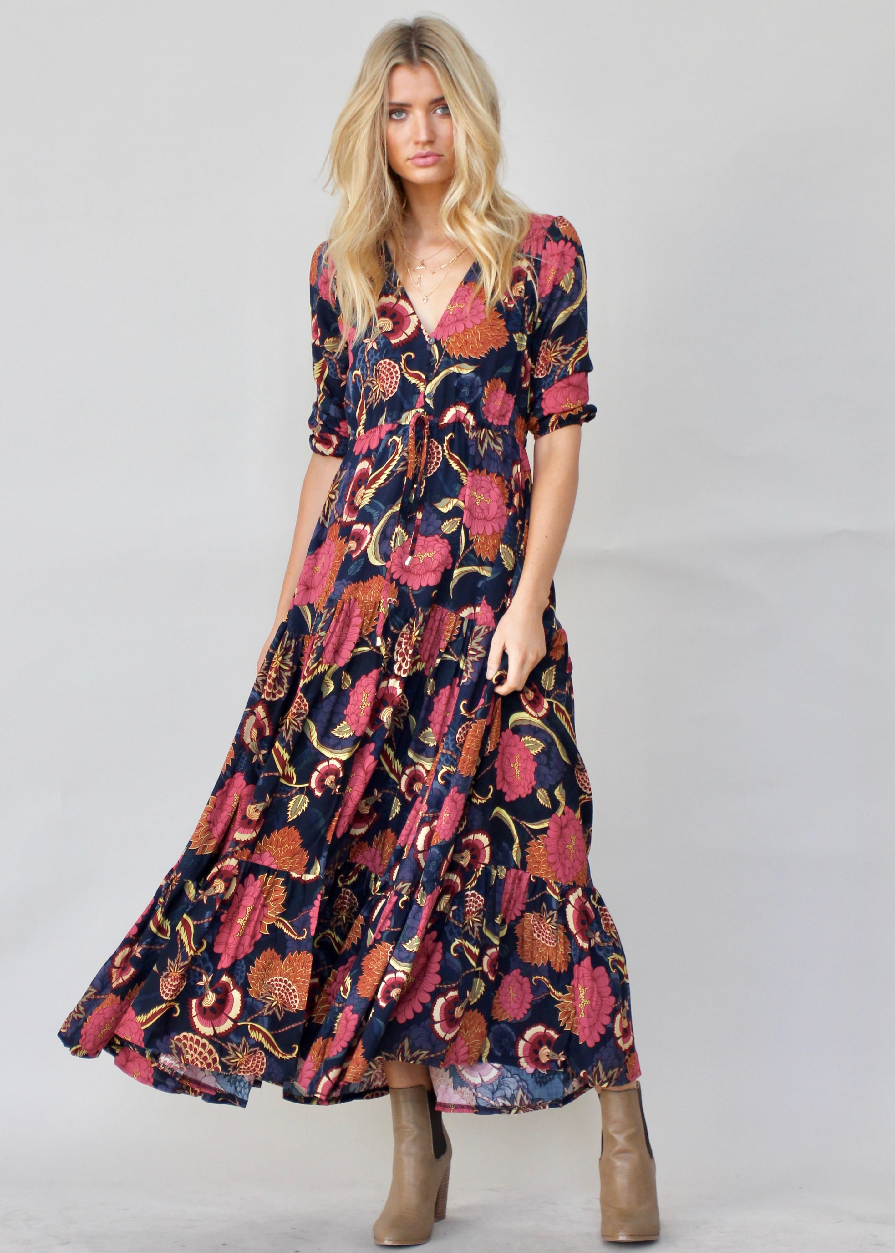 Tessa Maxi Dress - Caviar