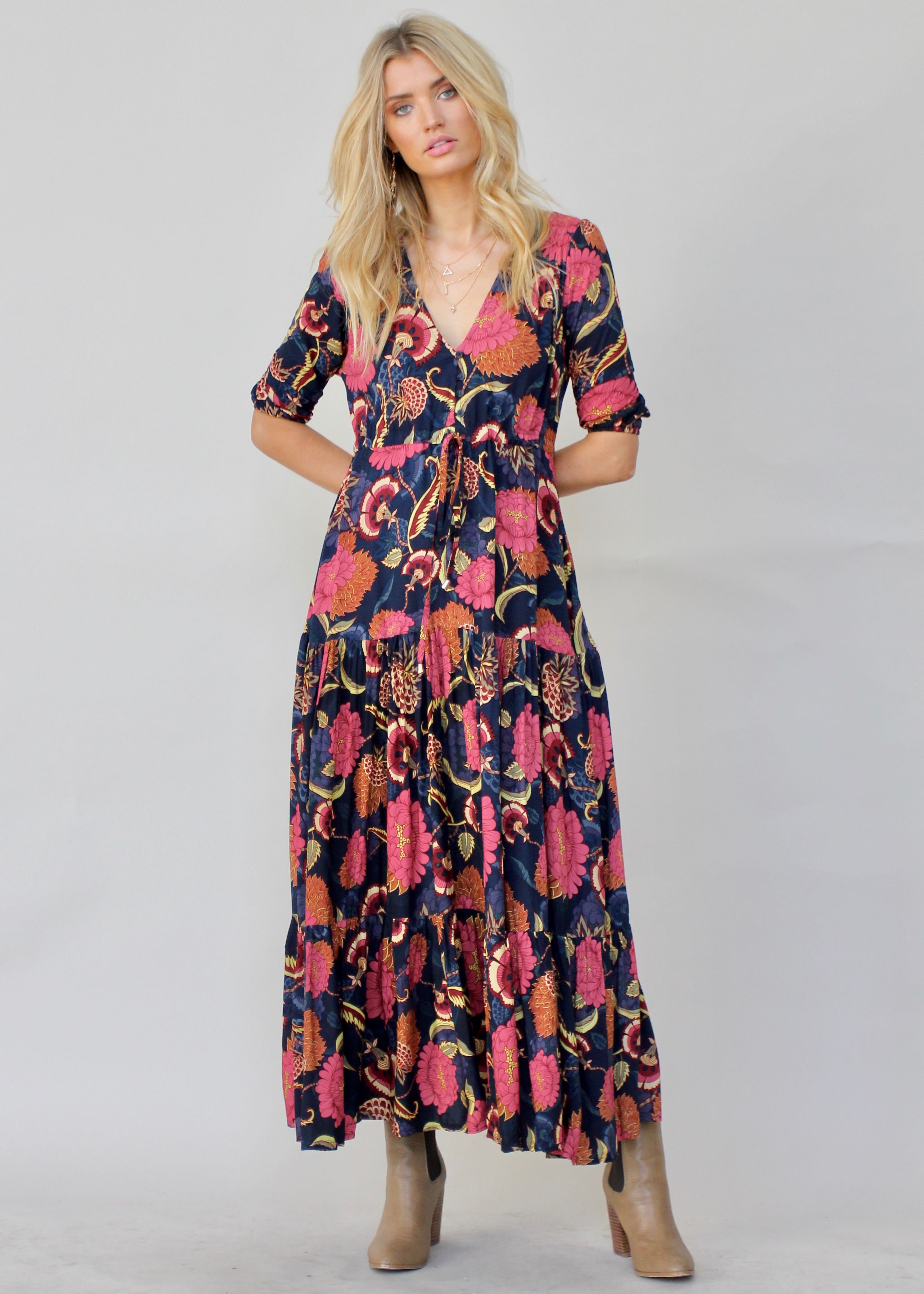 Tessa Maxi Dress - Caviar