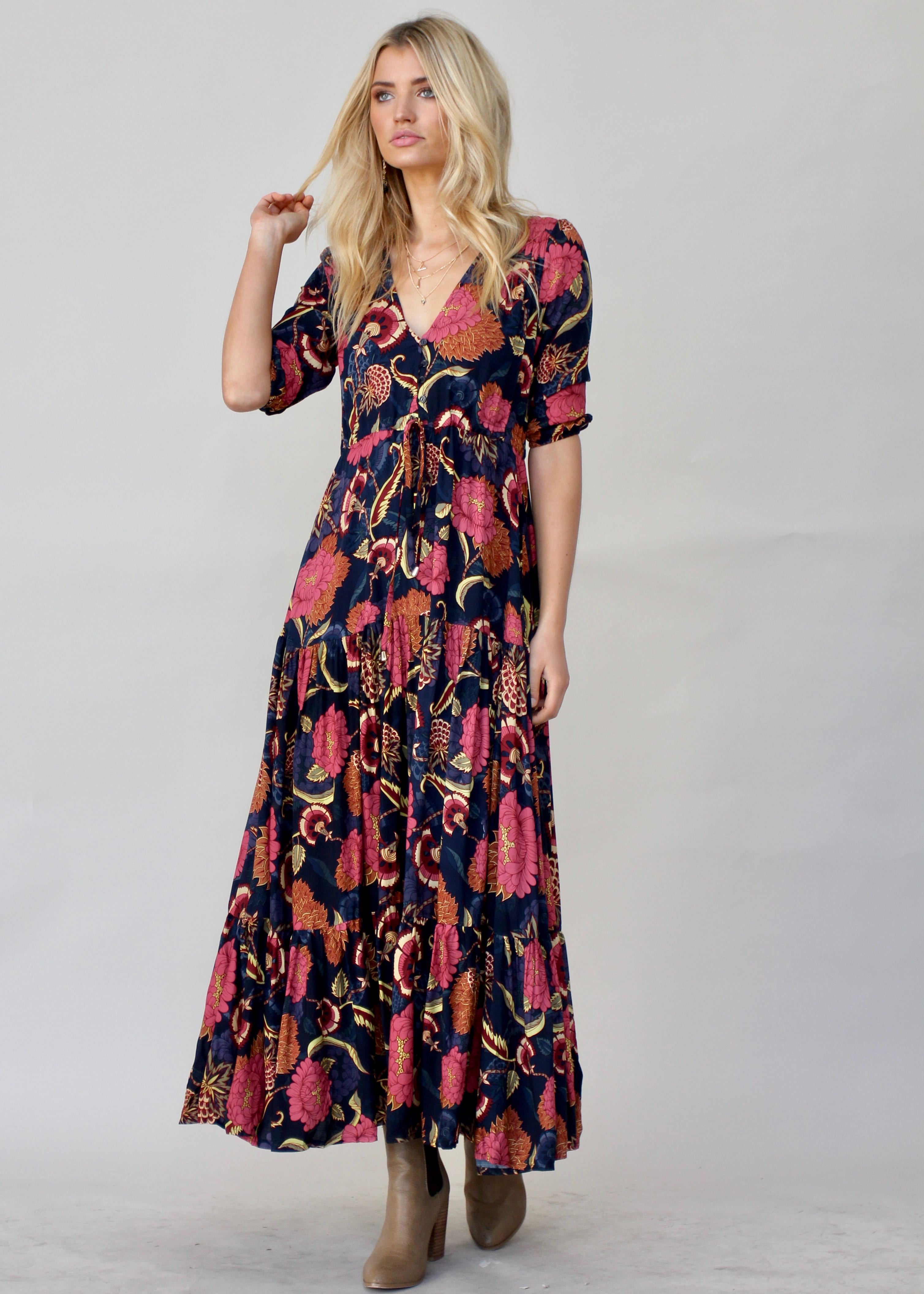 Tessa Maxi Dress - Caviar
