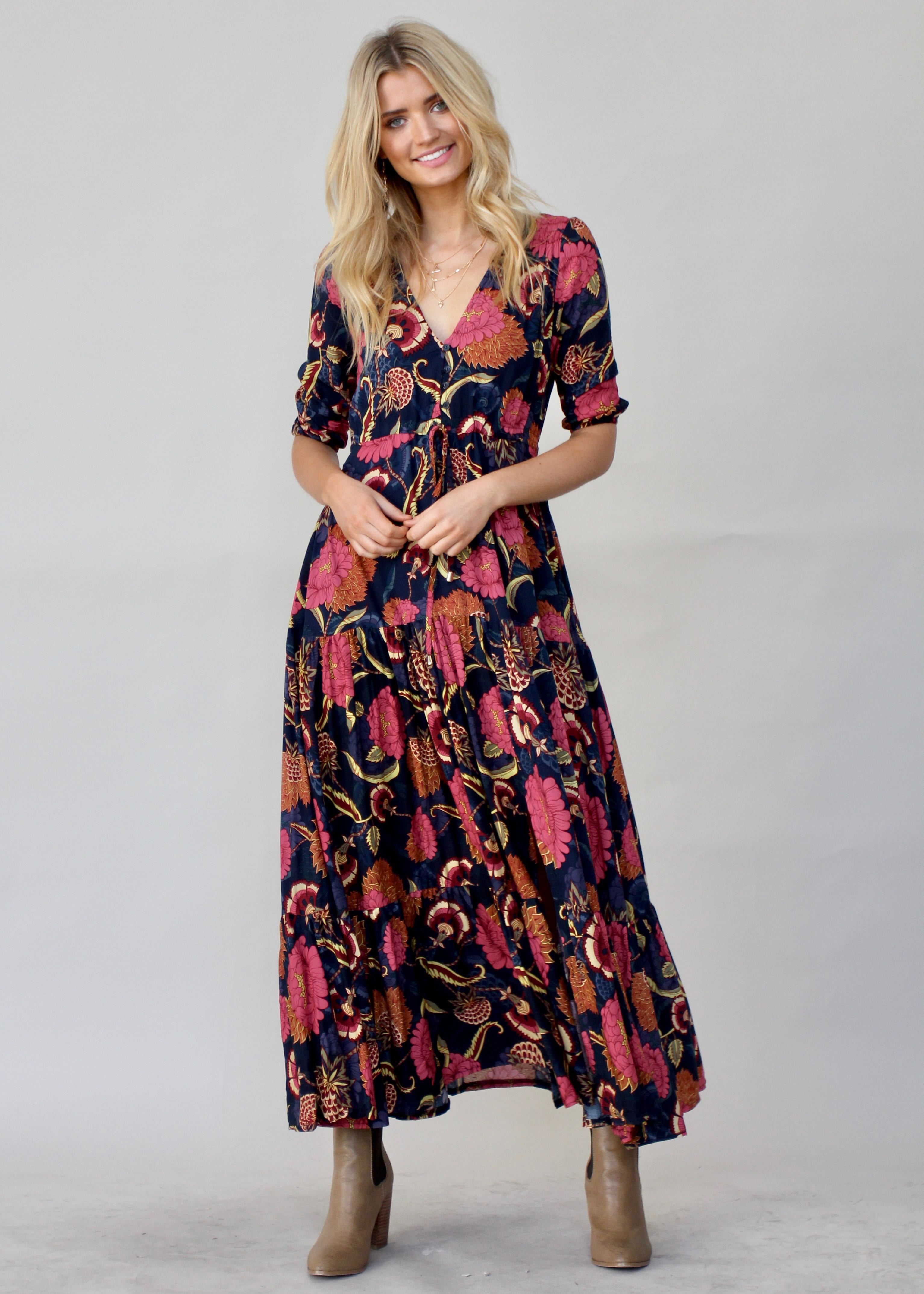 Tessa Maxi Dress - Caviar