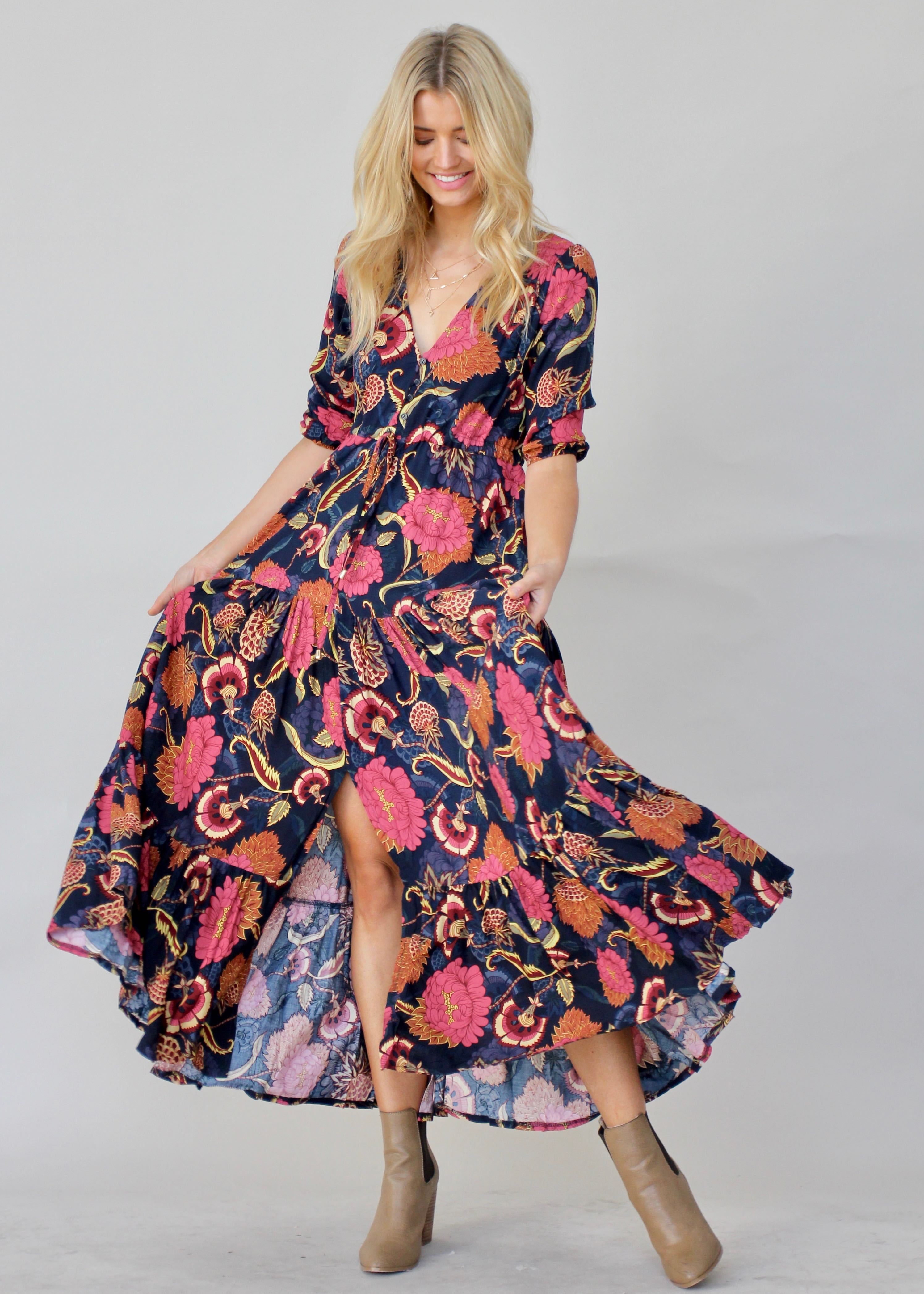 Tessa Maxi Dress - Caviar