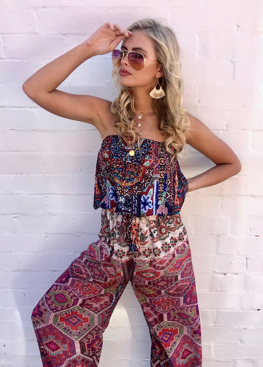 Small Talk Pantsuit - Moroccan