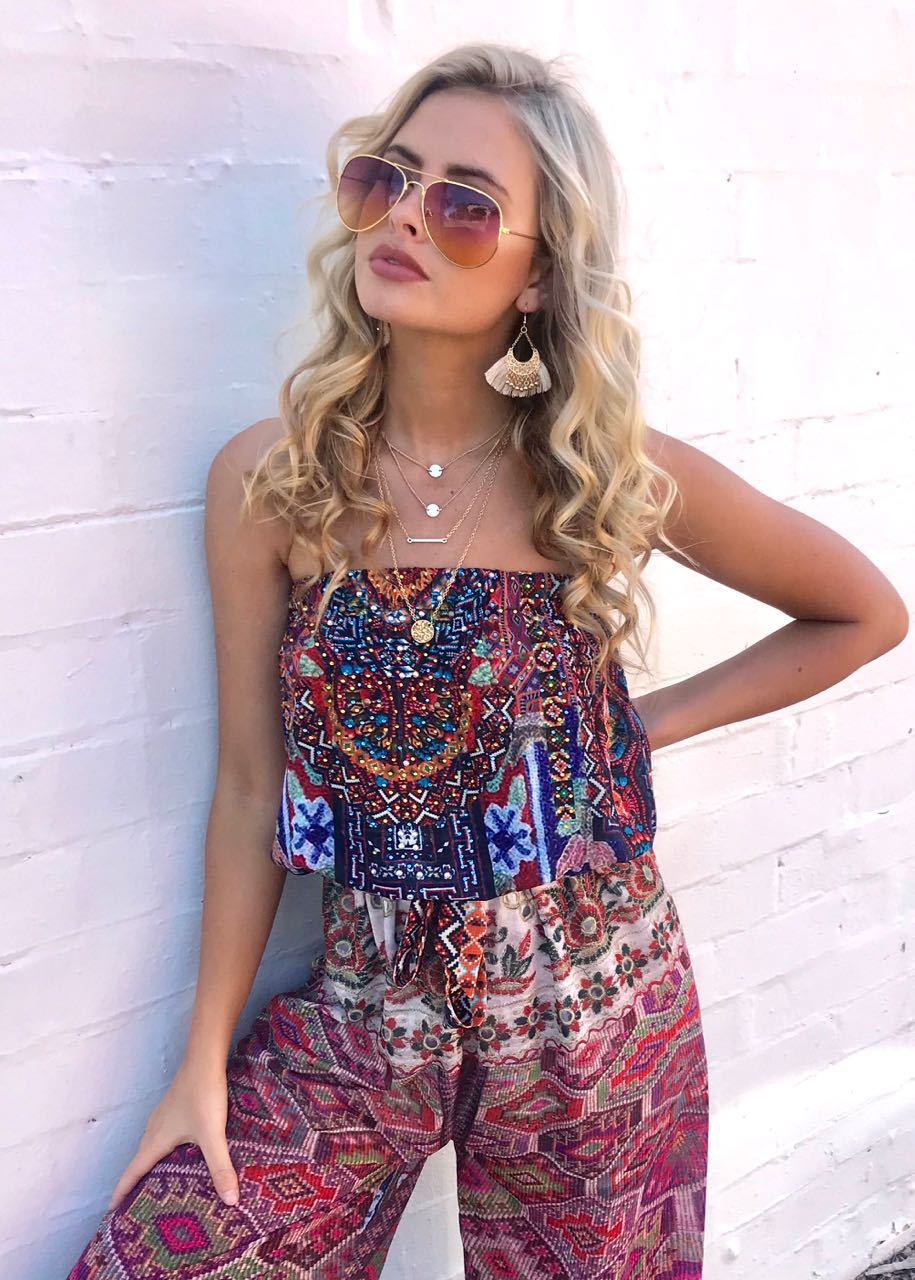 Small Talk Pantsuit - Moroccan