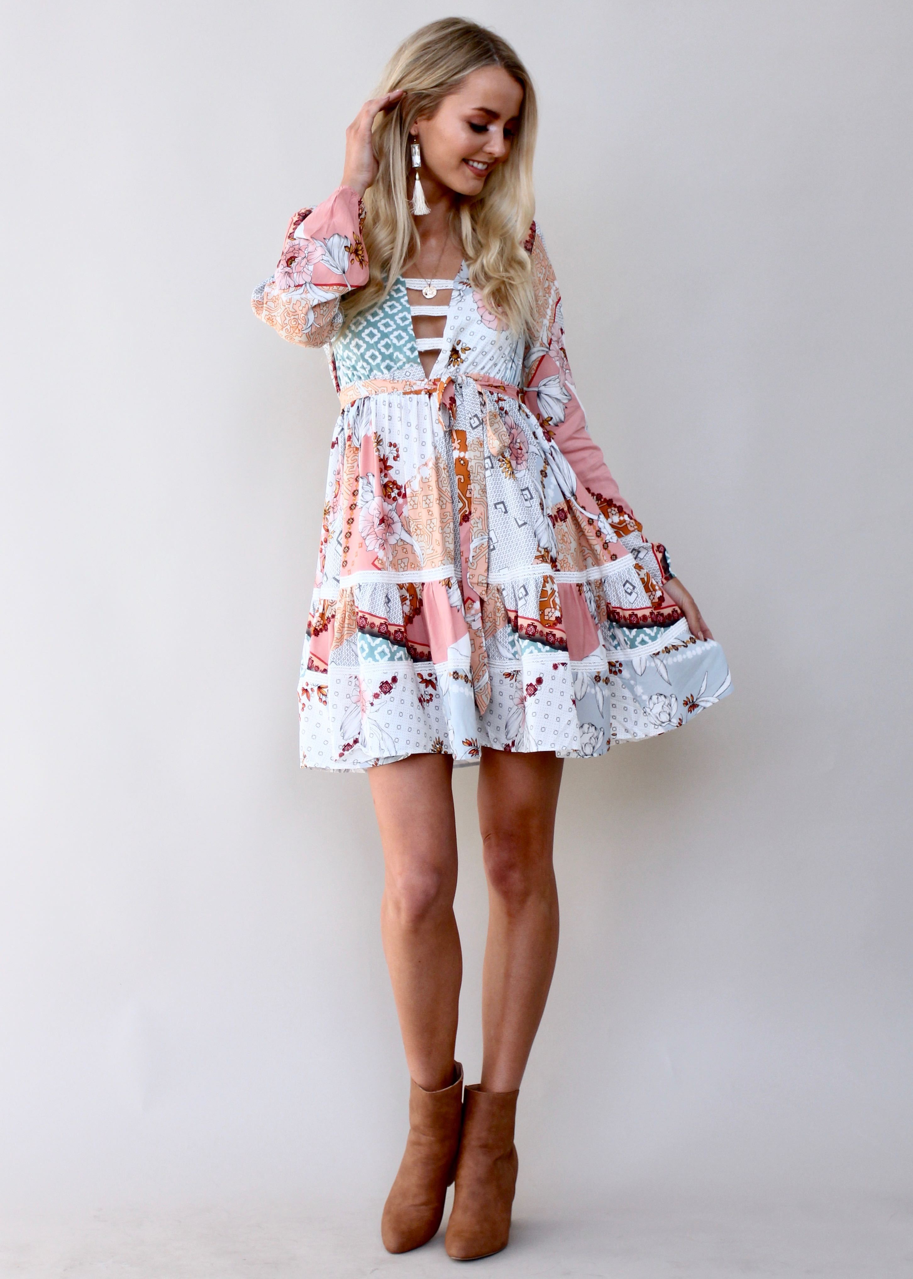 Ella Swing Dress w/ Tie - Maisie