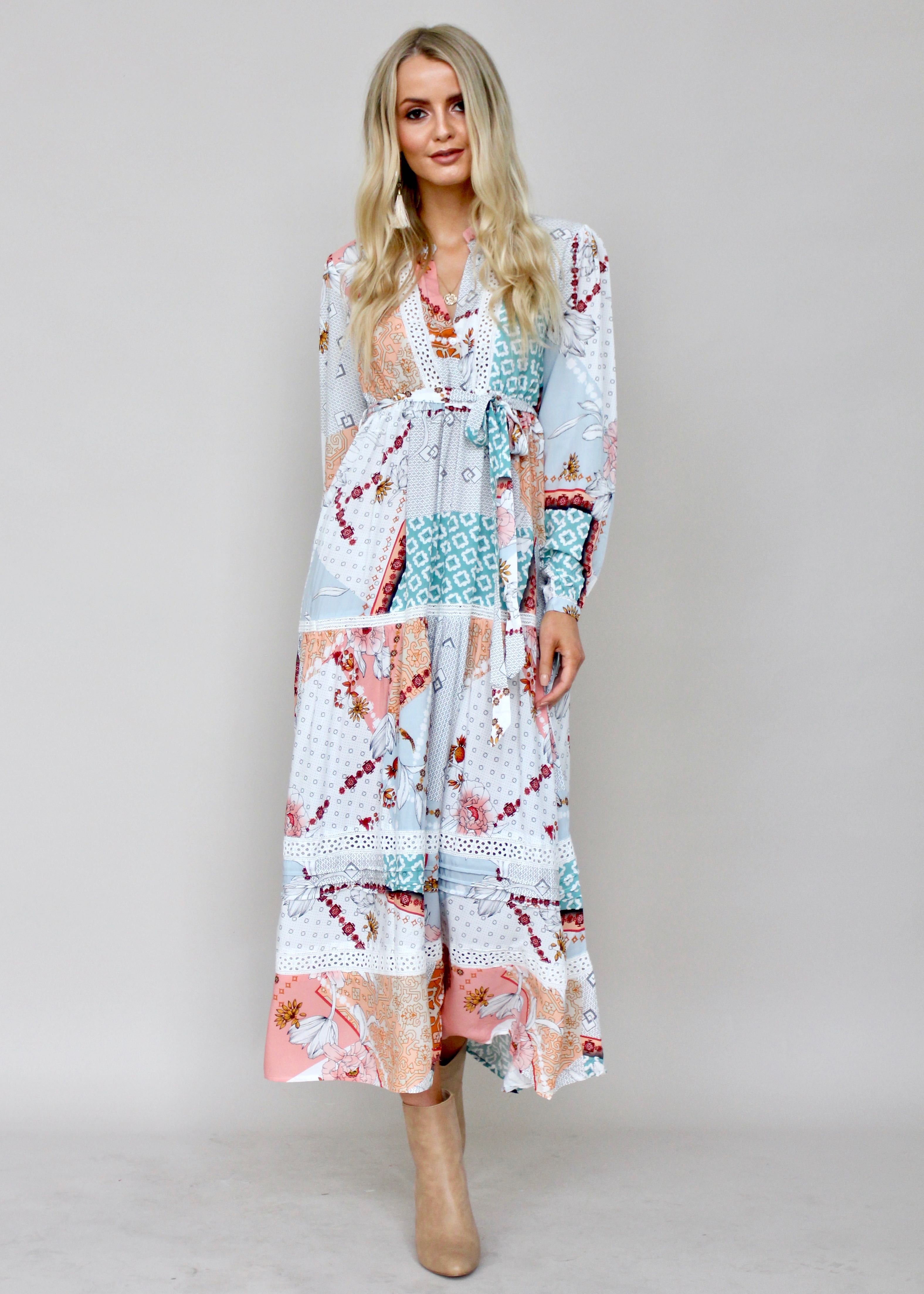Freya Maxi Dress w/ Tie - Maisie