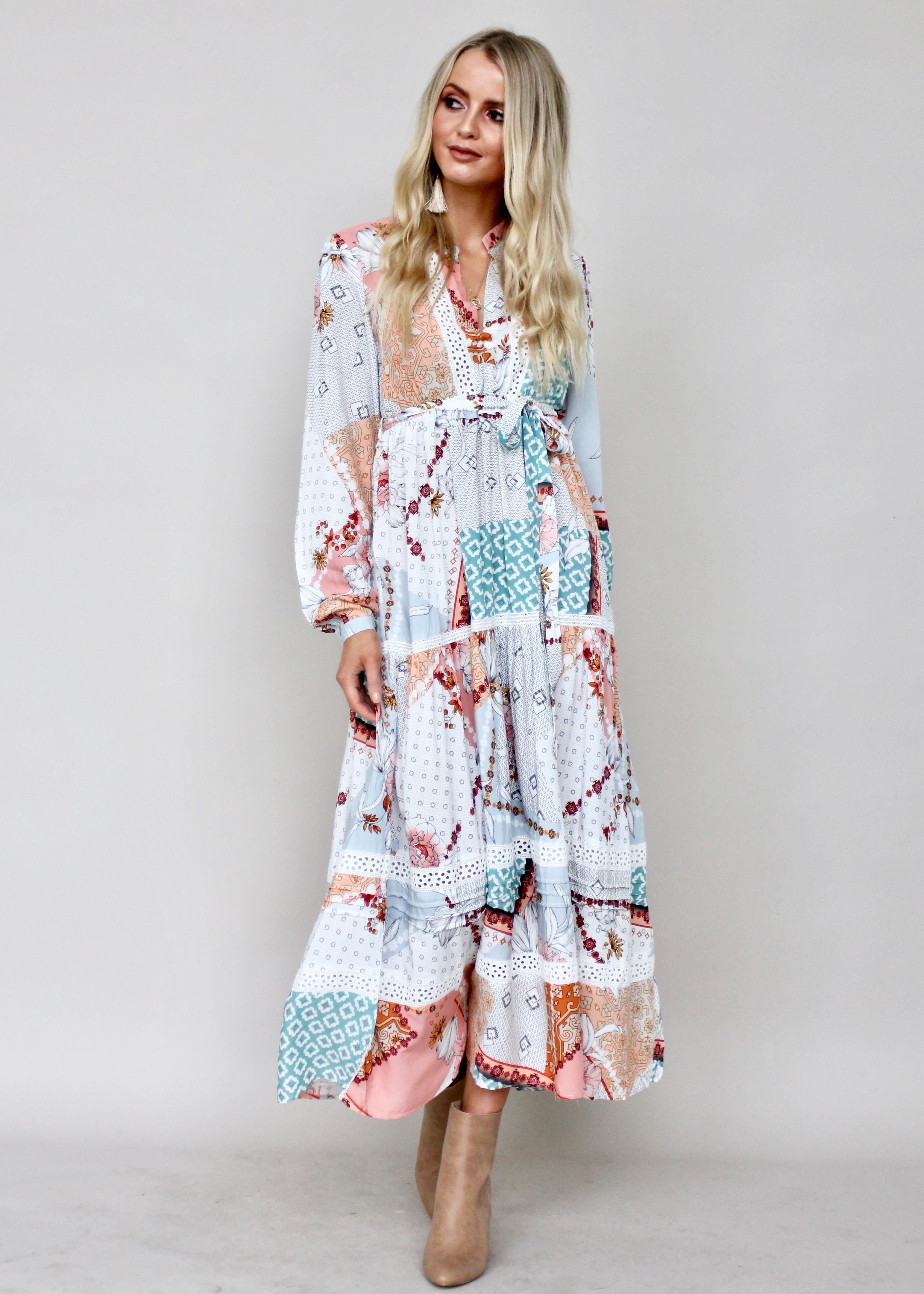 Freya Maxi Dress w/ Tie - Maisie