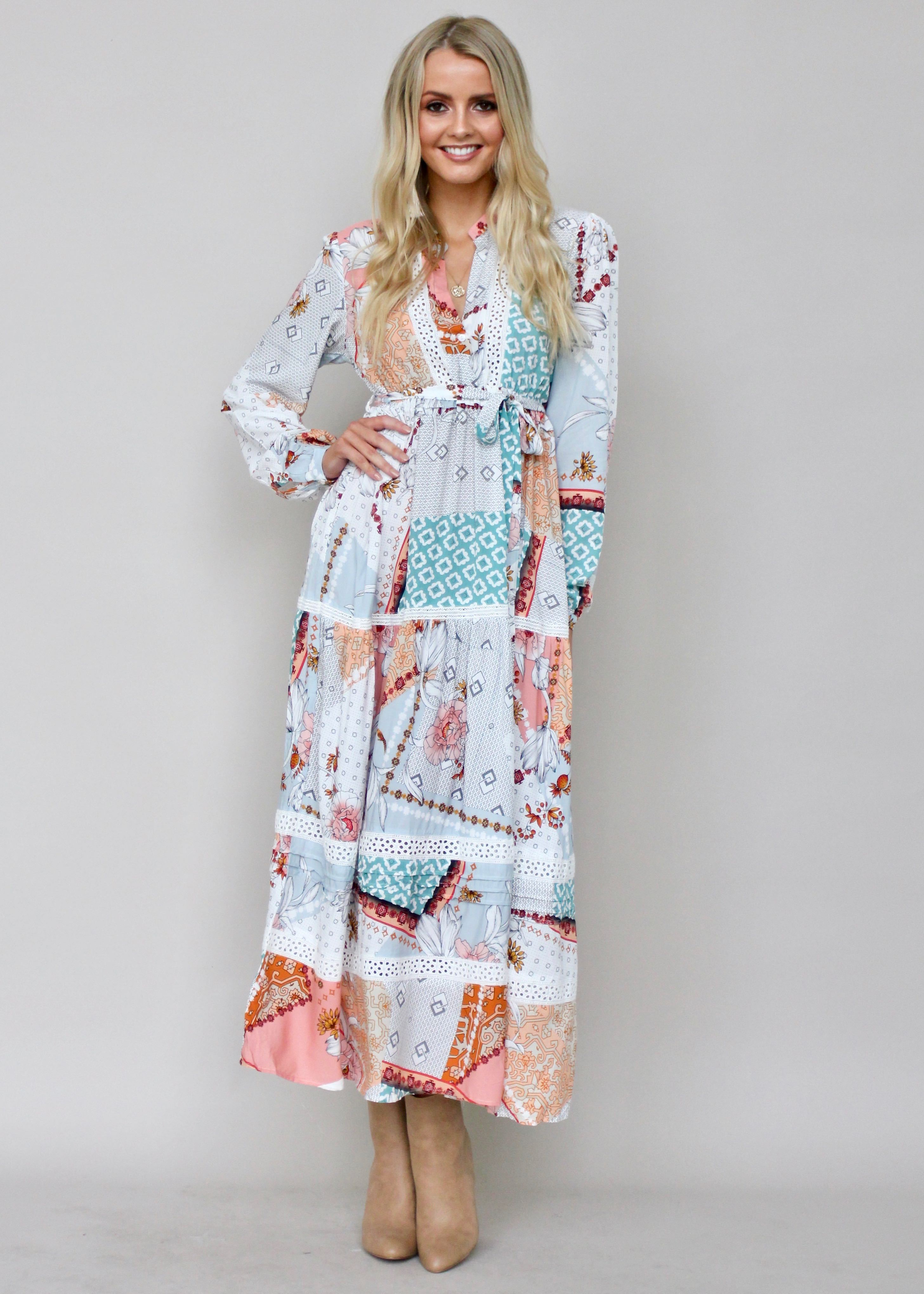 Freya Maxi Dress w/ Tie - Maisie
