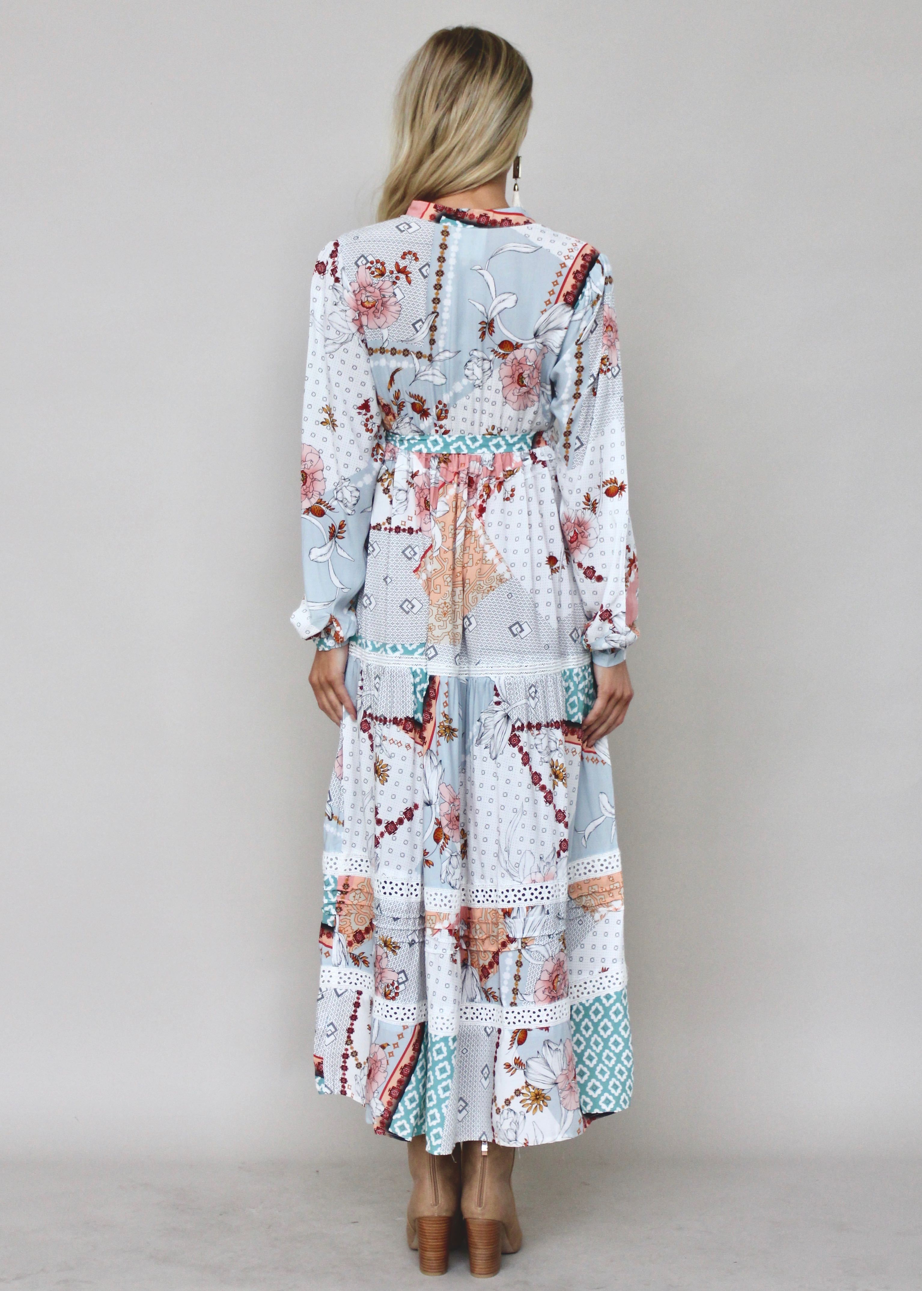 Freya Maxi Dress w/ Tie - Maisie