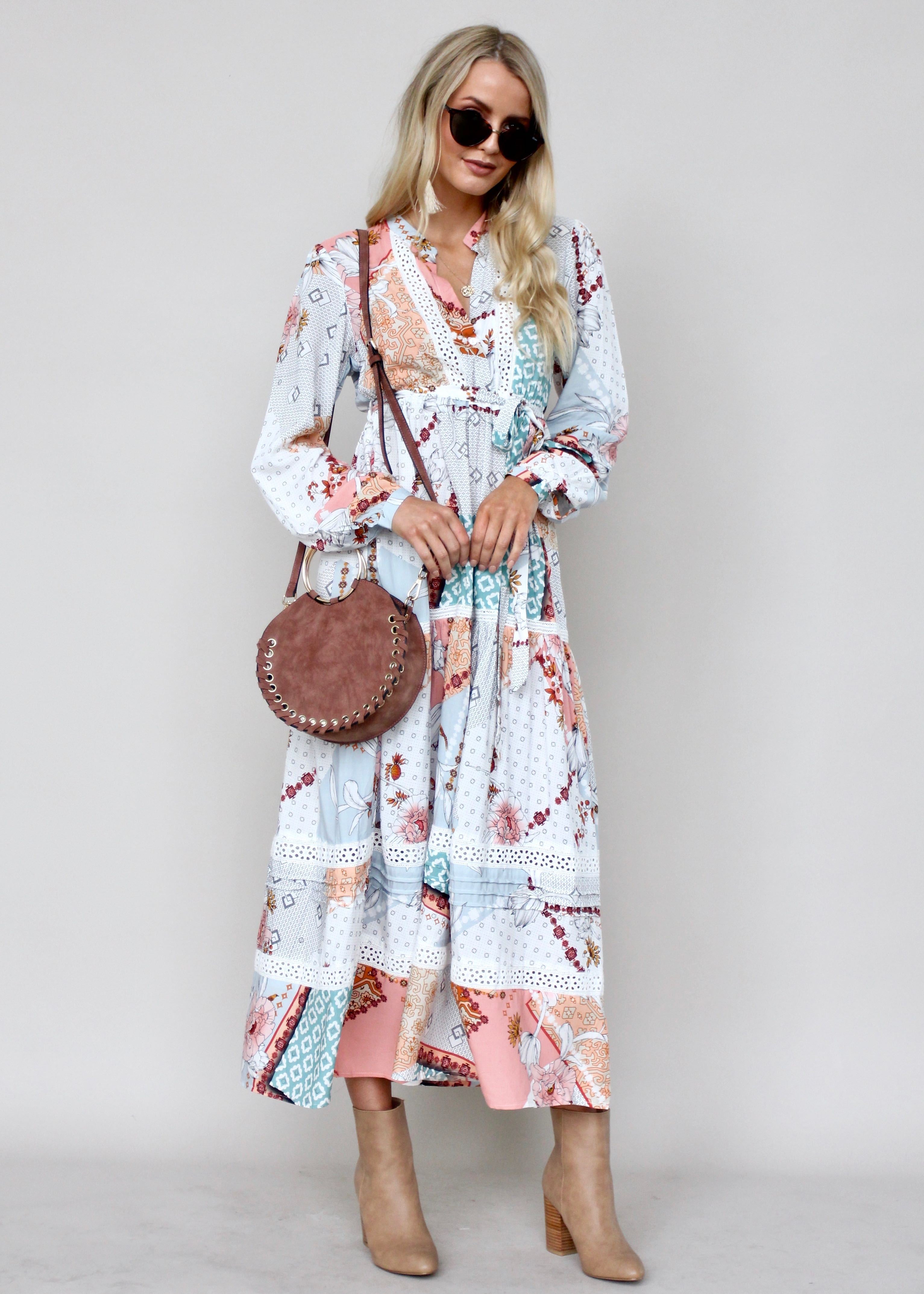 Freya Maxi Dress w/ Tie - Maisie
