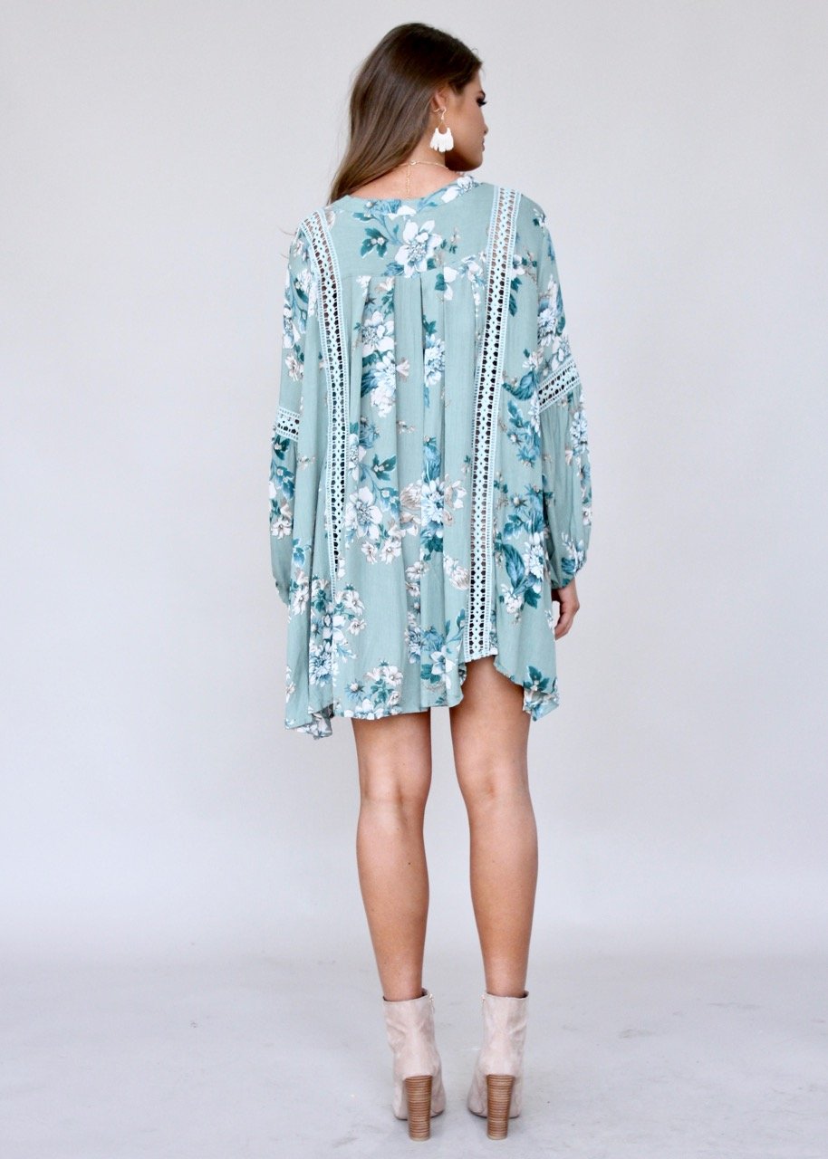 By My Side Swing Dress - Teal Haze