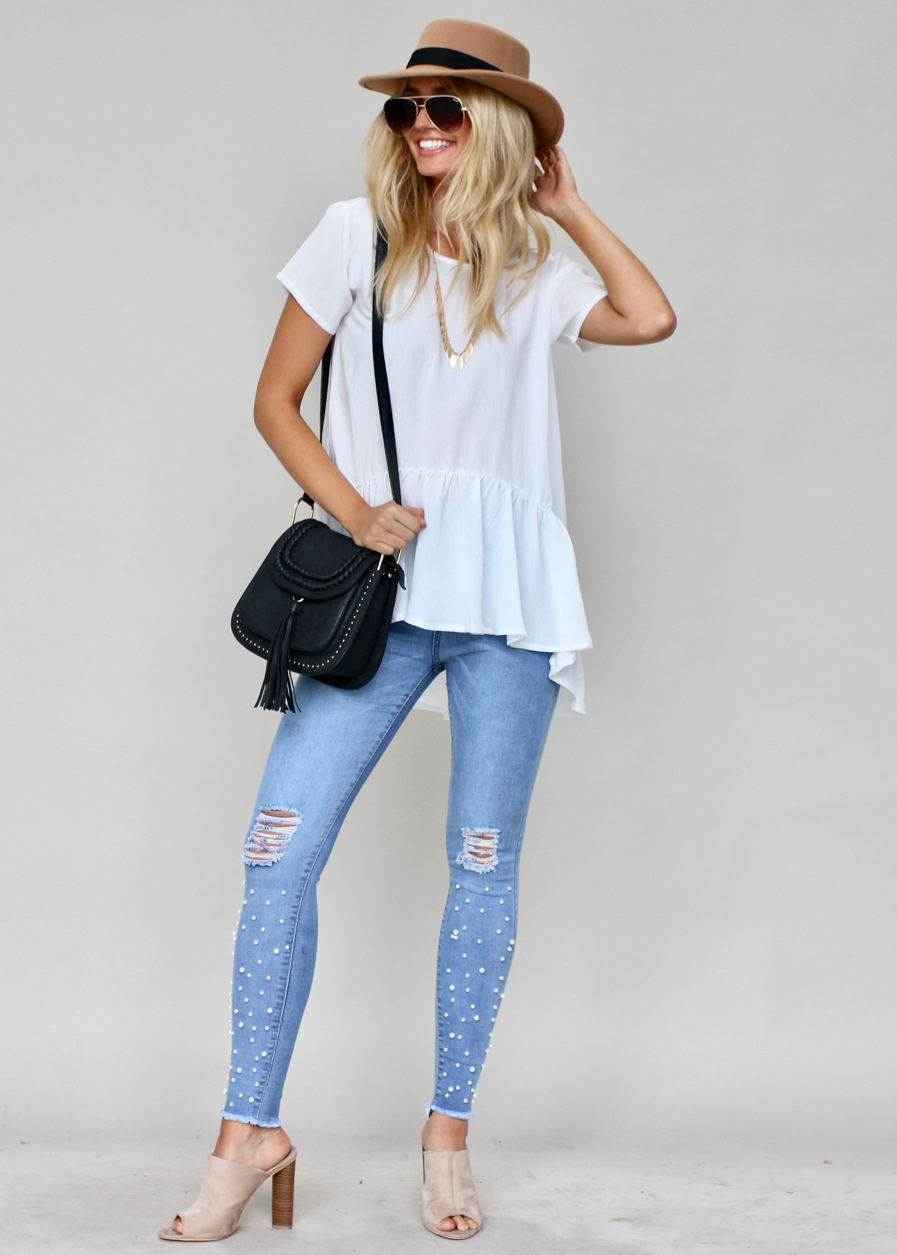Change My Mind Linen Tee - Ivory