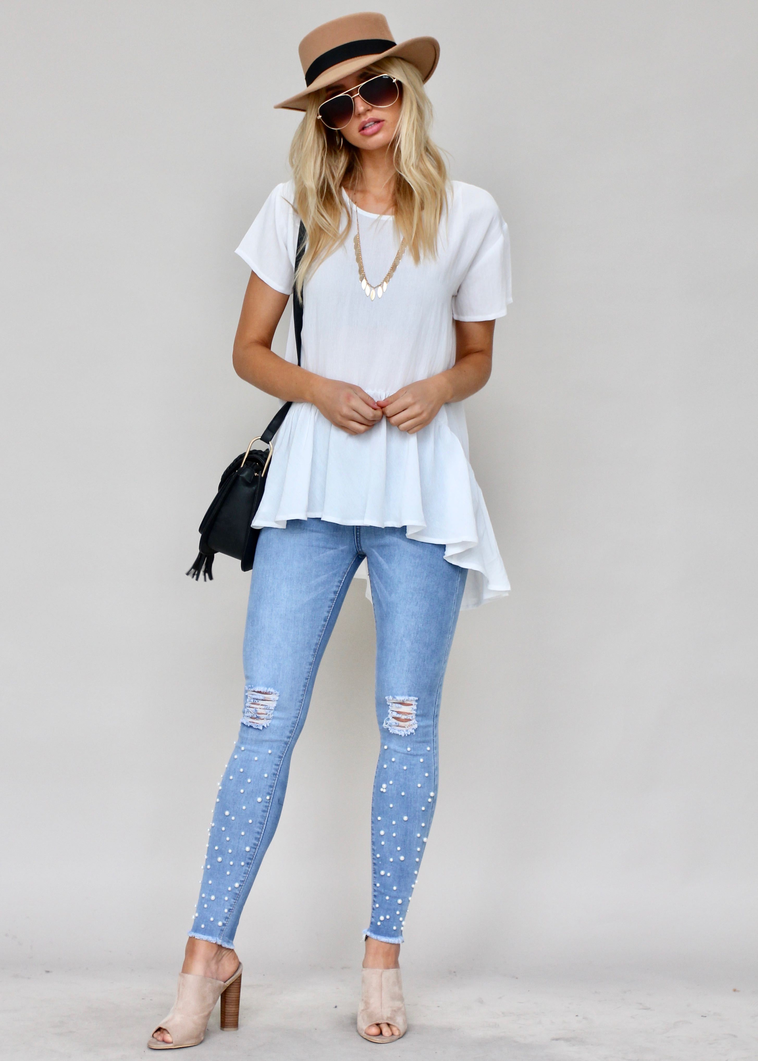 Change My Mind Linen Tee - Ivory