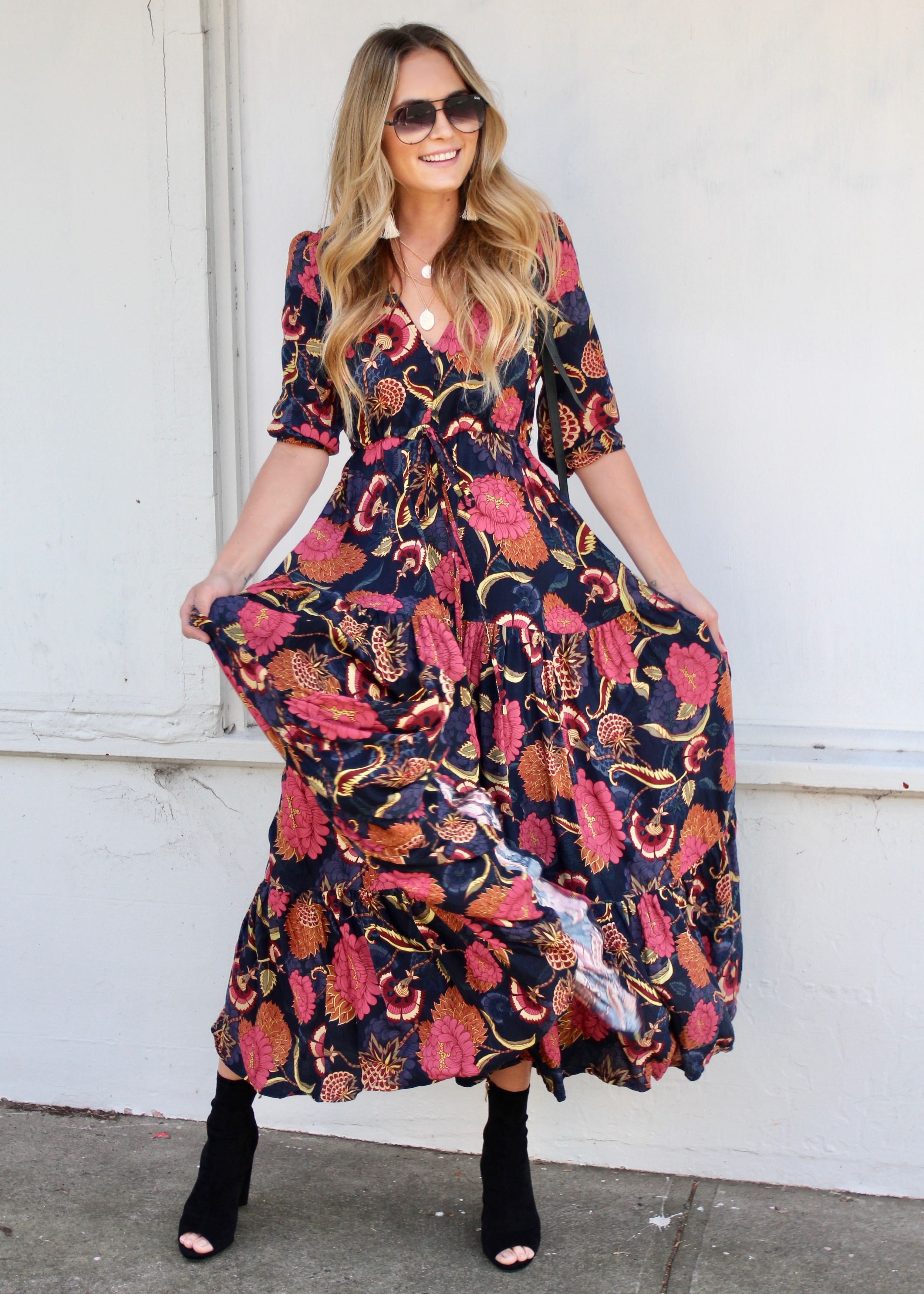 Tessa Maxi Dress - Caviar