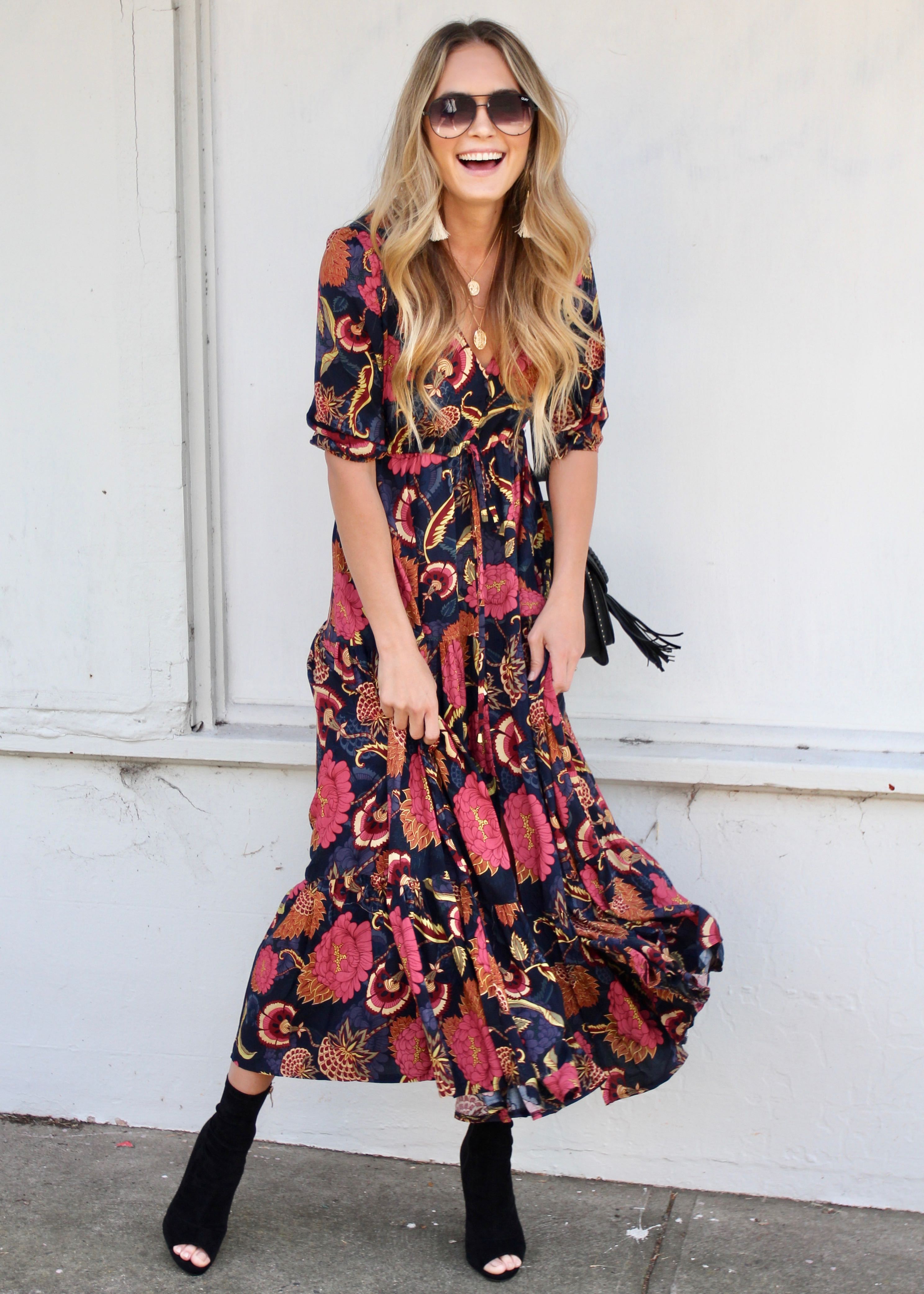 Tessa Maxi Dress - Caviar