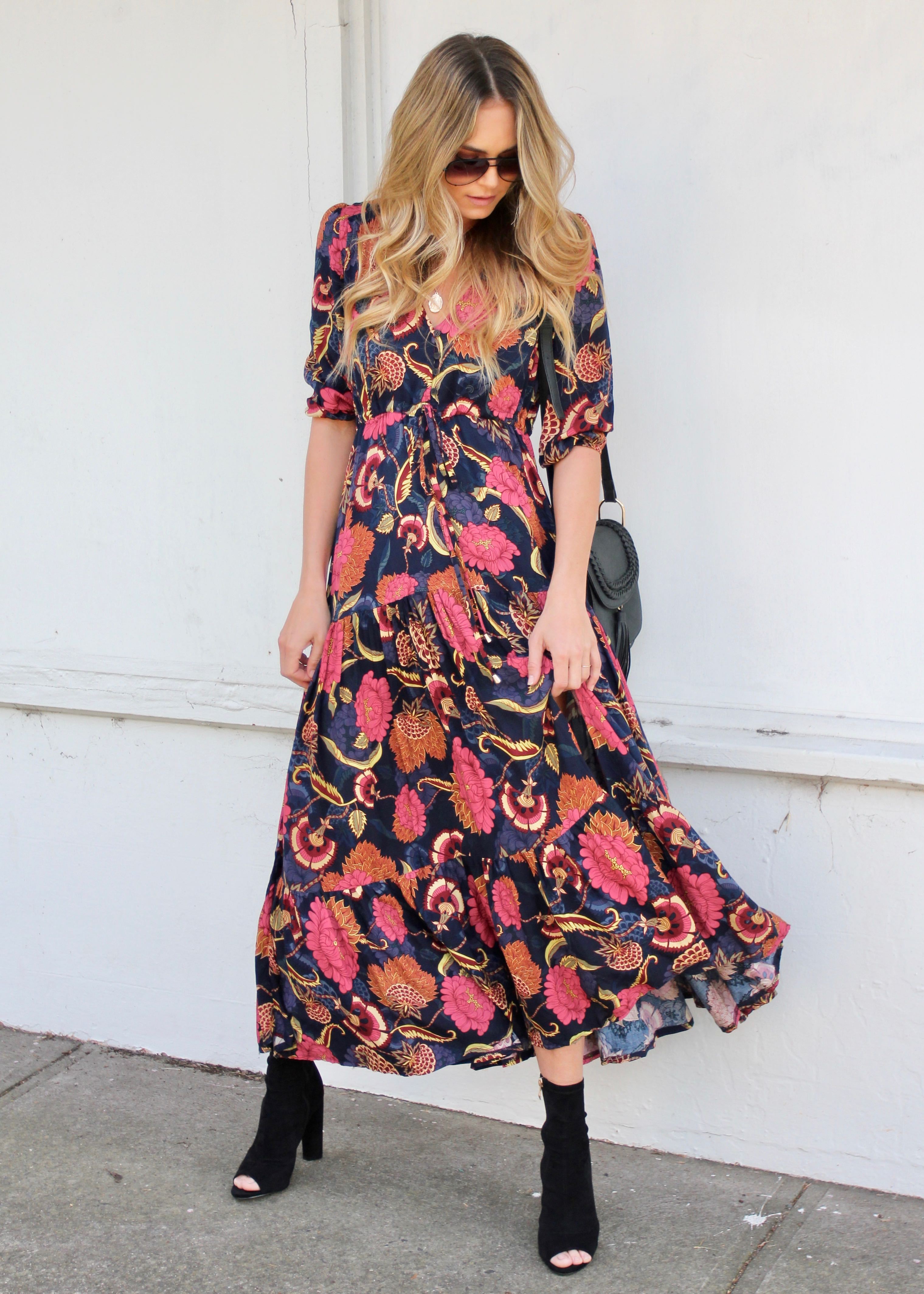 Tessa Maxi Dress - Caviar