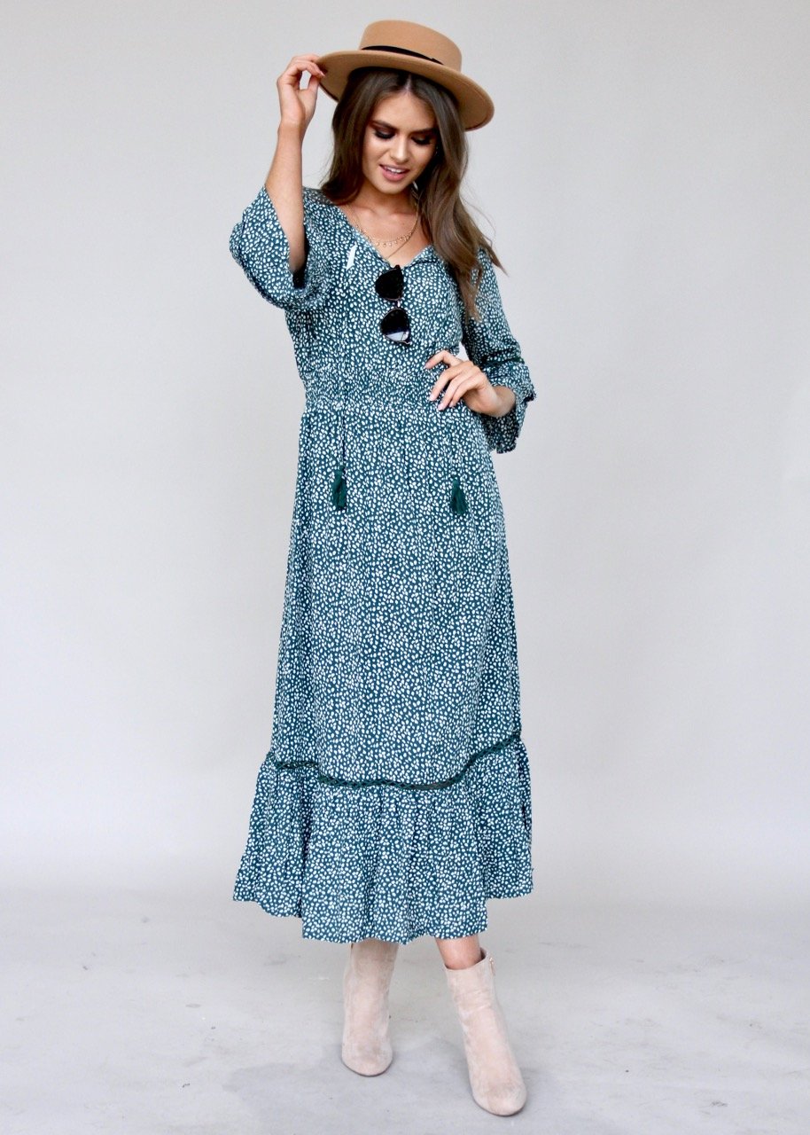 Sleepless Nights Maxi Dress - Emerald