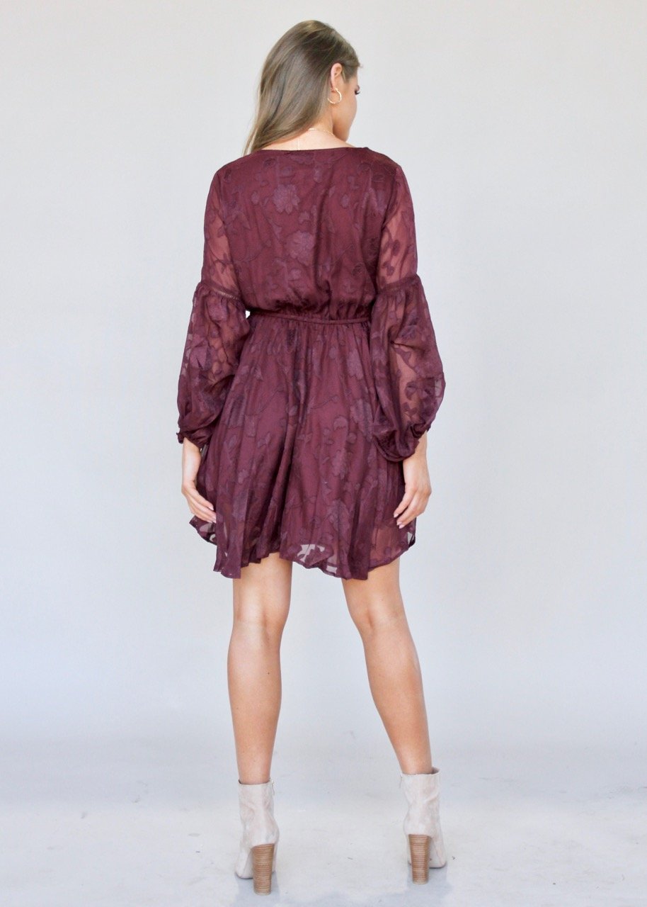 Rosita Swing Dress - Wine