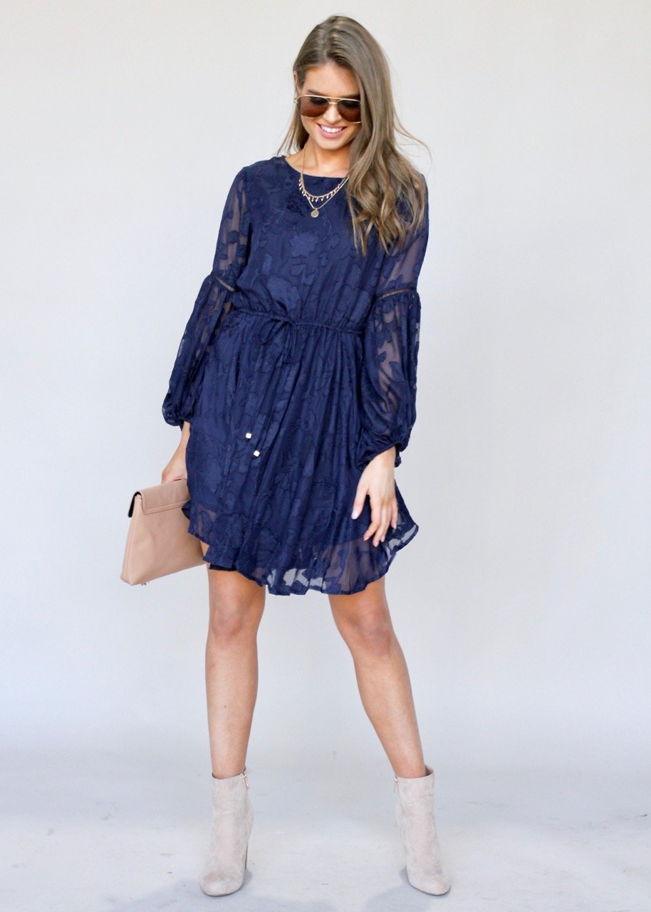 Rosita Swing Dress - Navy