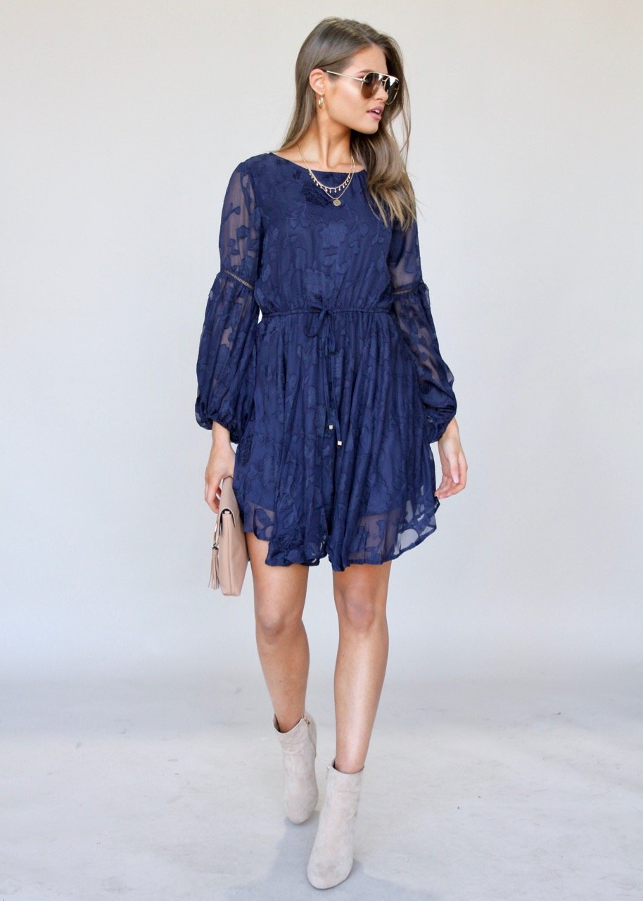 Rosita Swing Dress - Navy
