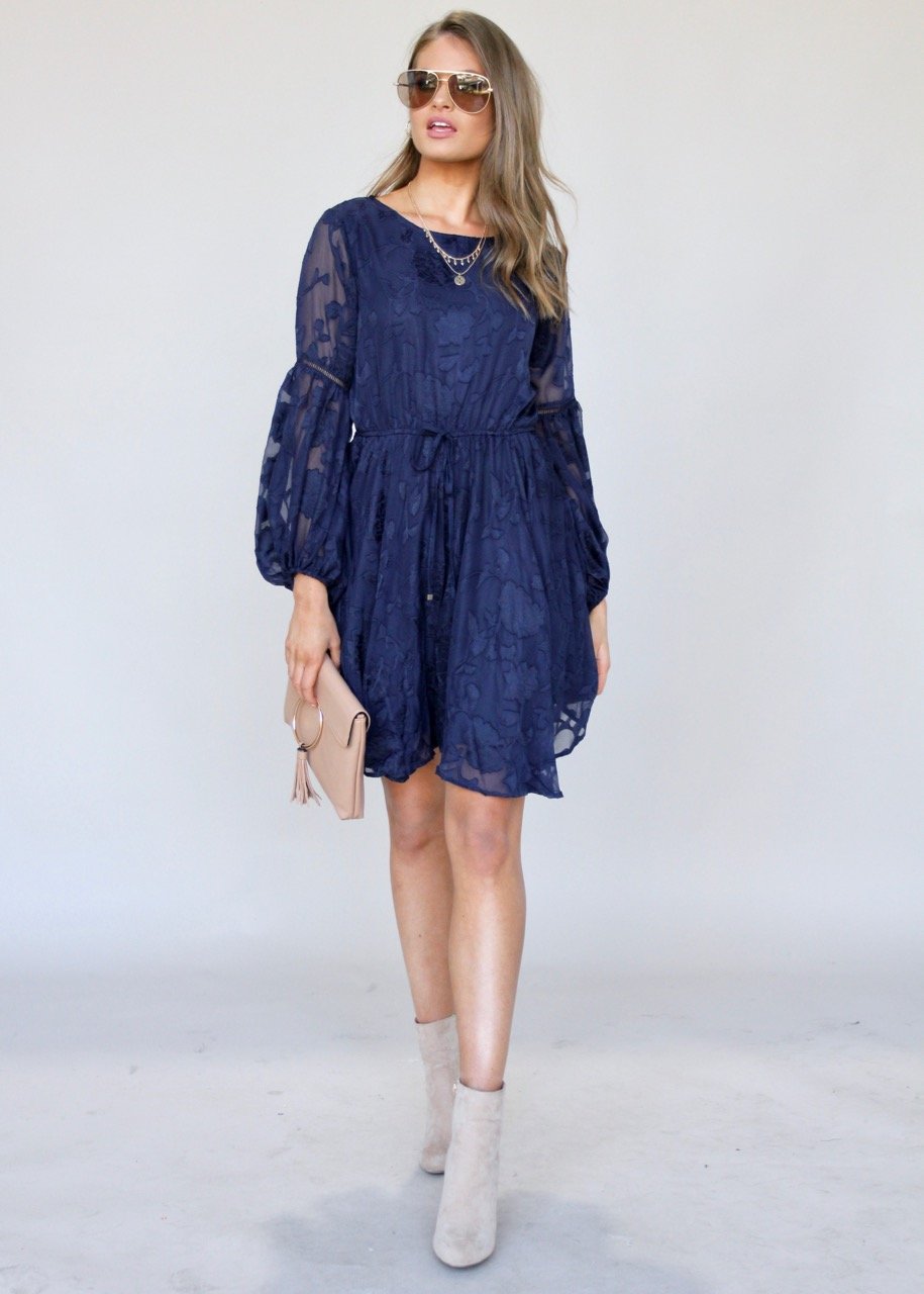 Rosita Swing Dress - Navy