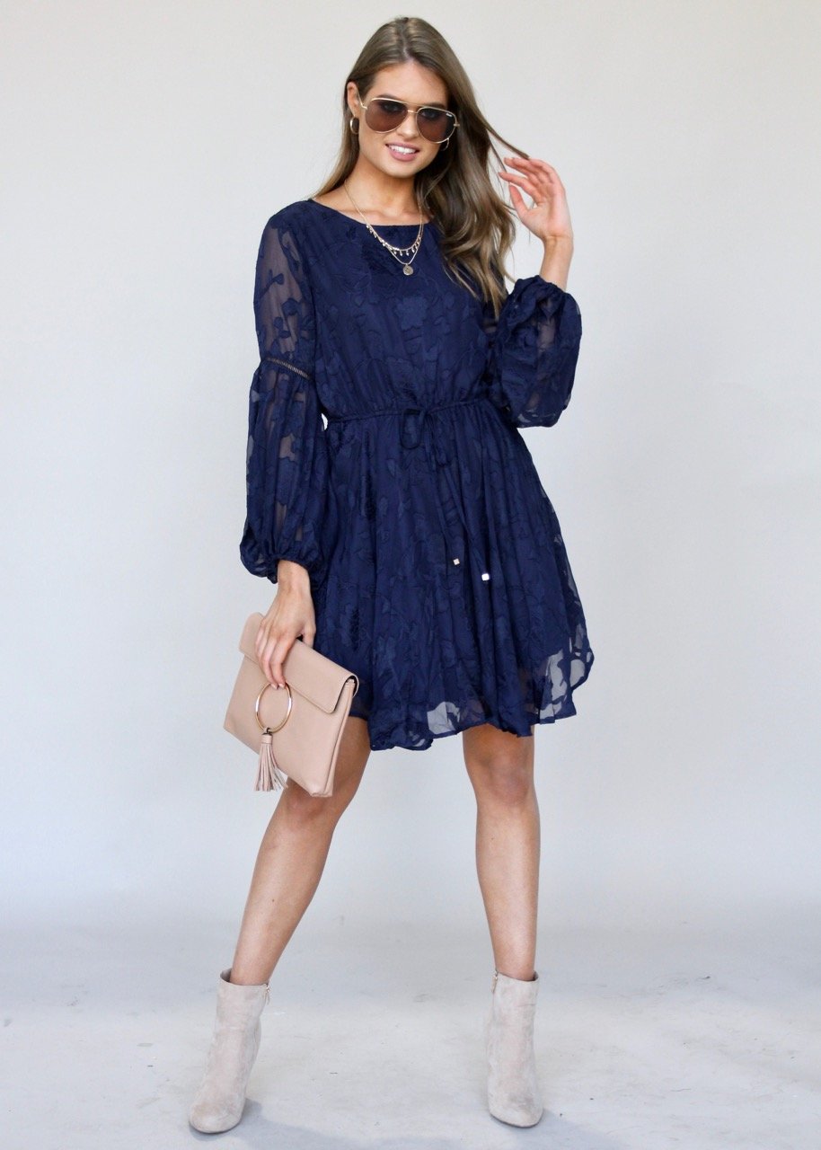 Rosita Swing Dress - Navy