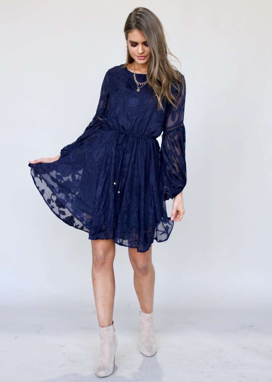 Rosita Swing Dress - Navy