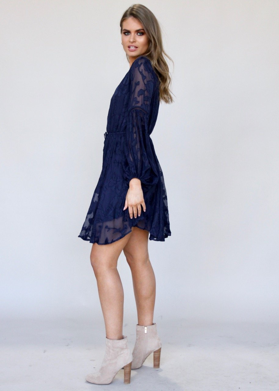 Rosita Swing Dress - Navy