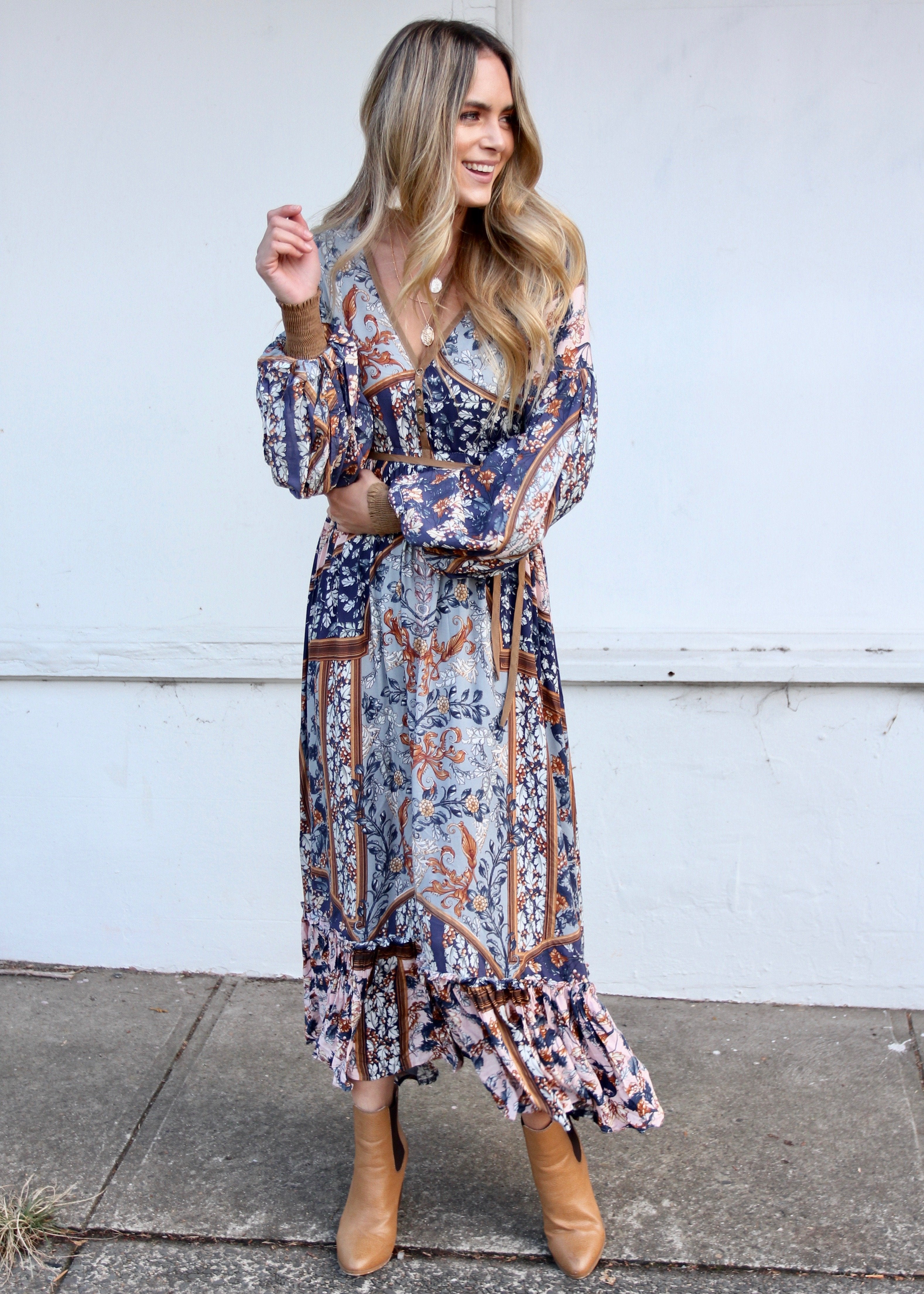 Cyrus Maxi Dress w/ Tie - Yoko