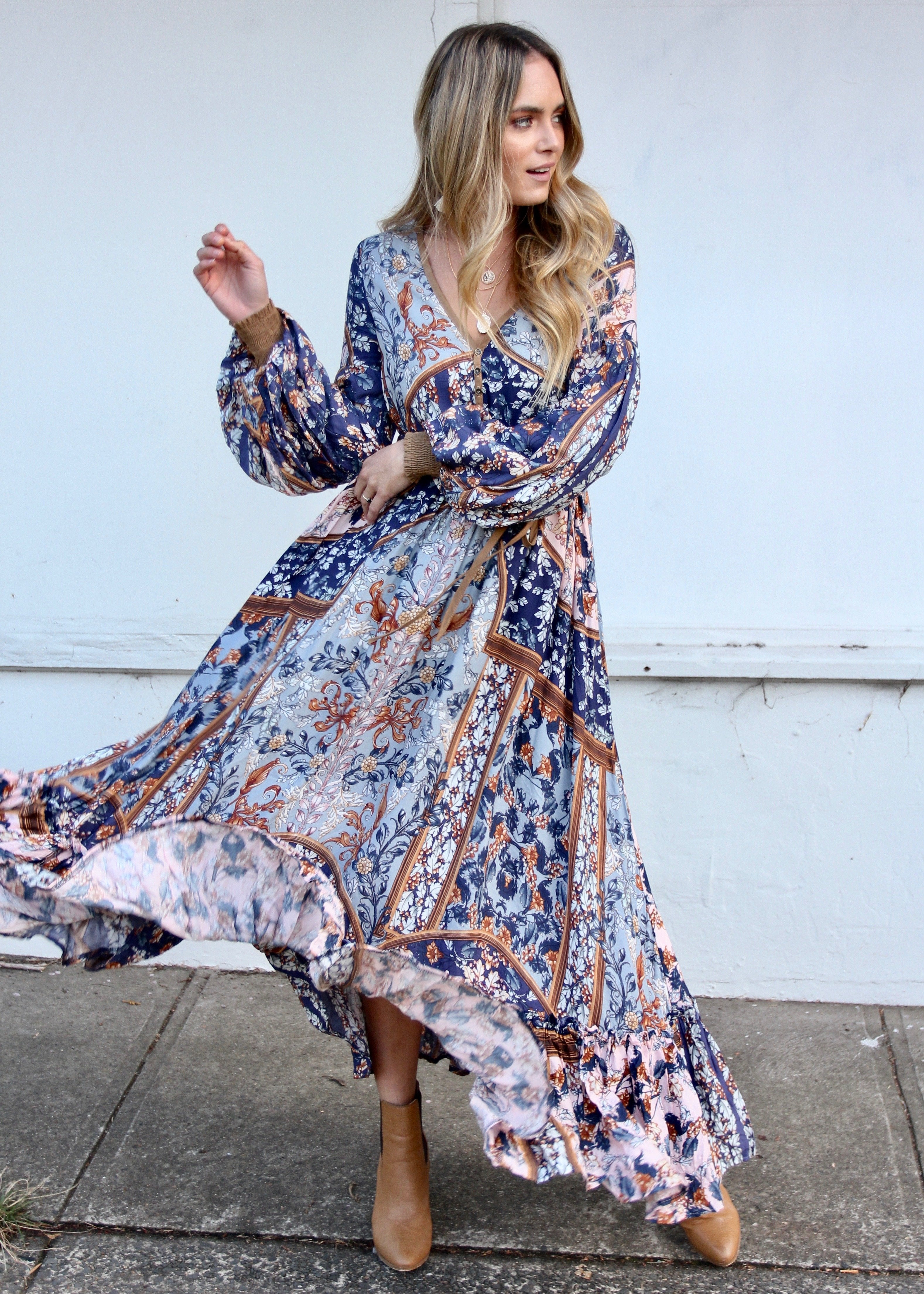 Cyrus Maxi Dress w/ Tie - Yoko