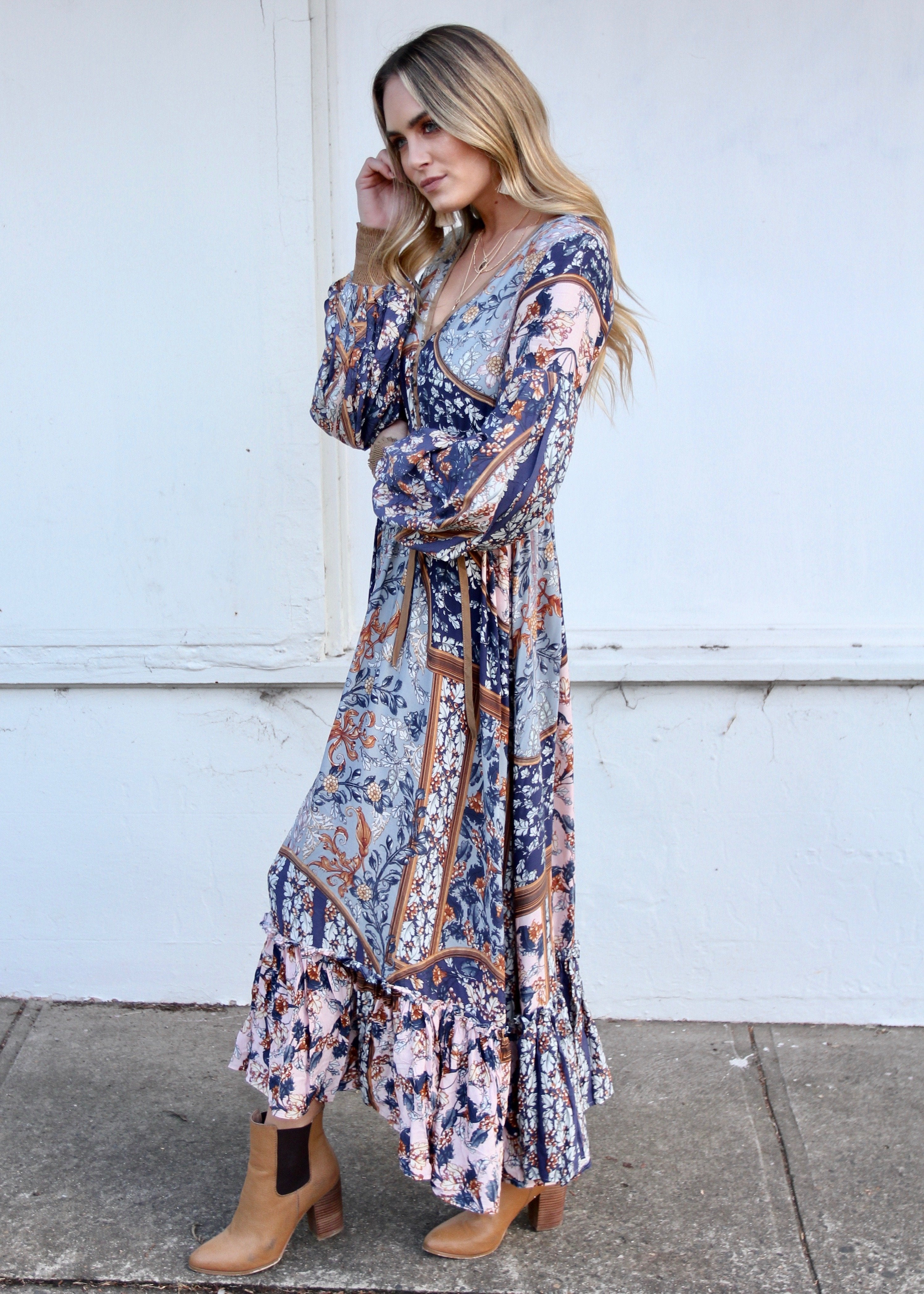 Cyrus Maxi Dress w/ Tie - Yoko