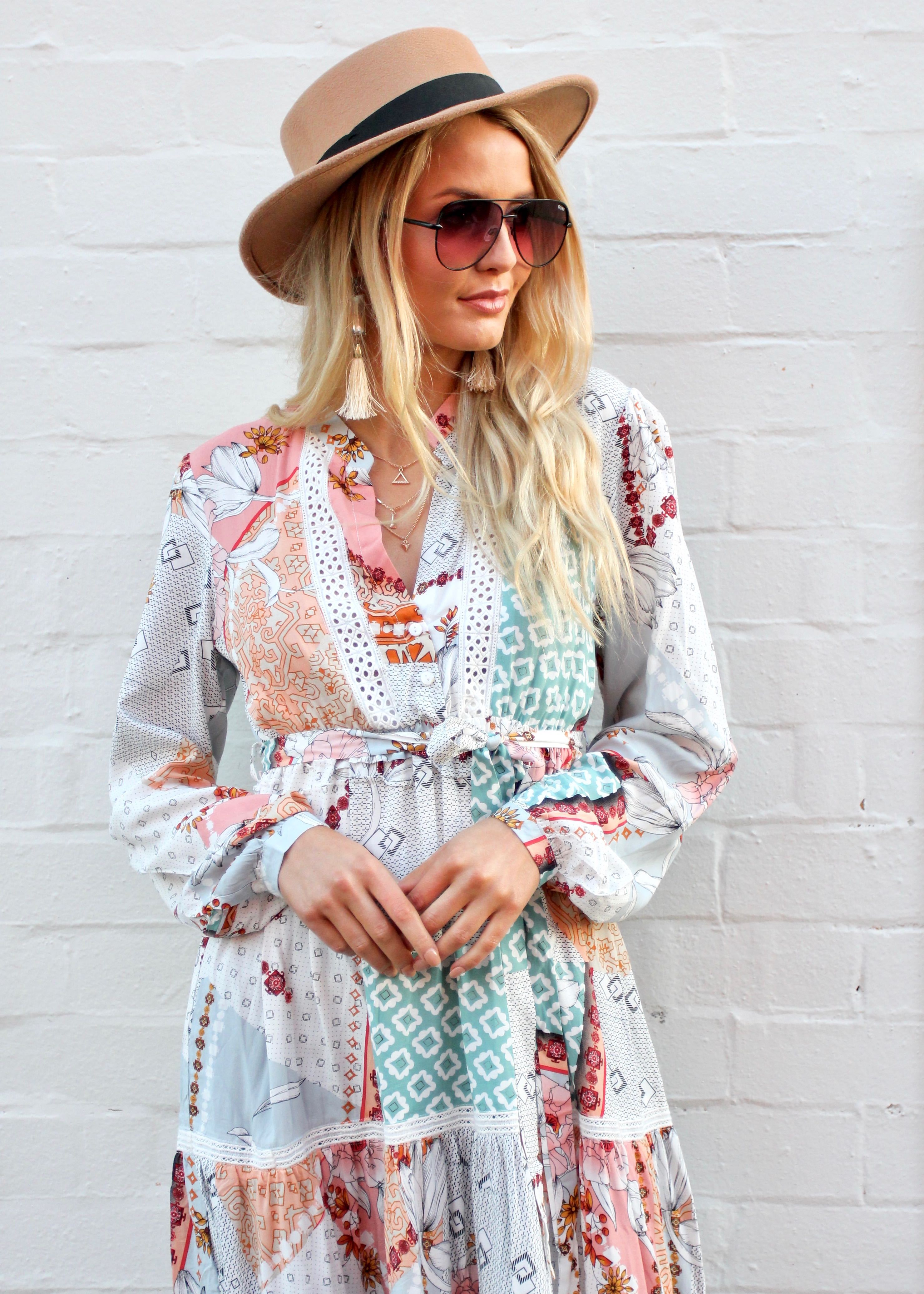 Freya Maxi Dress w/ Tie - Maisie