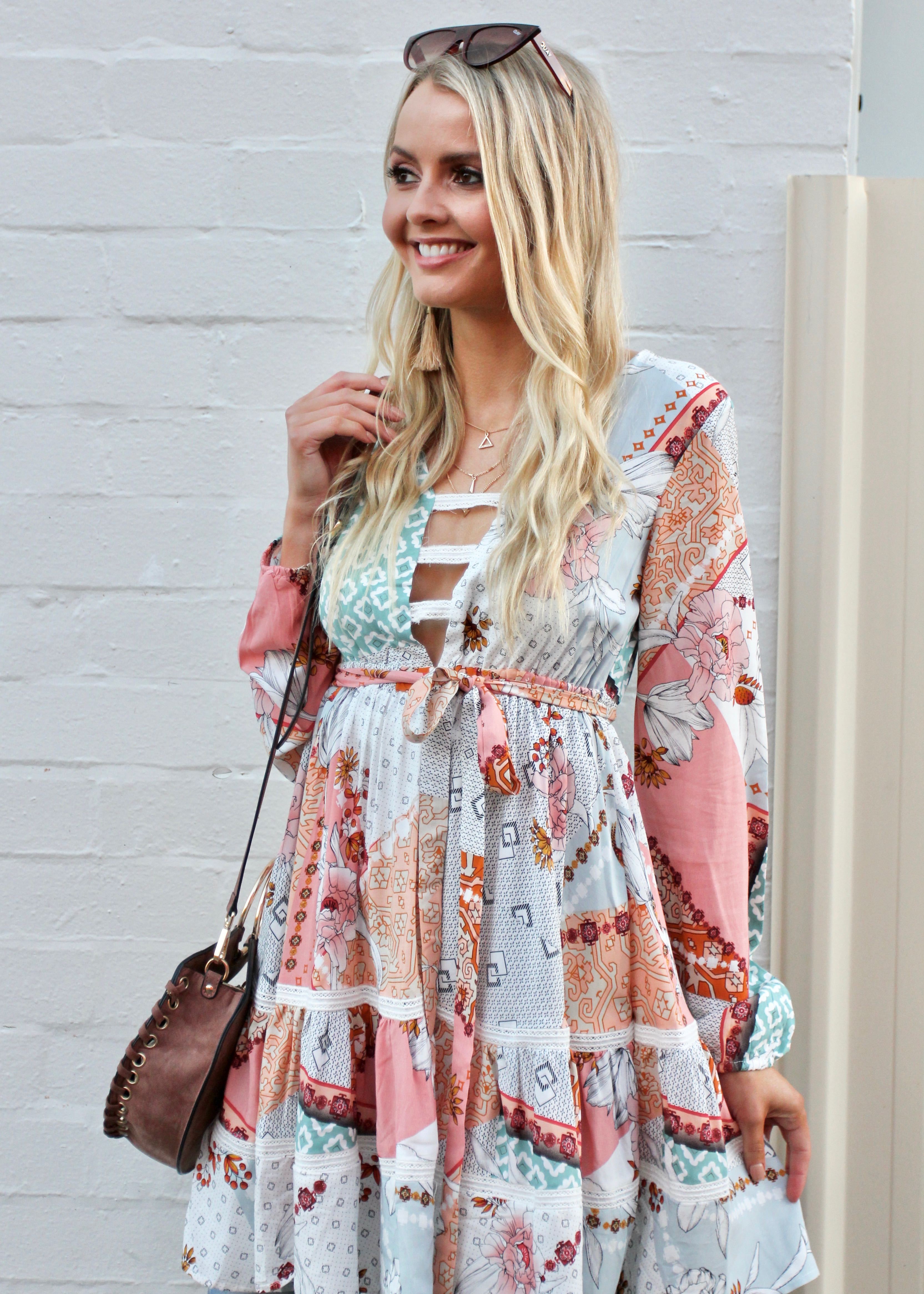 Ella Swing Dress w/ Tie - Maisie