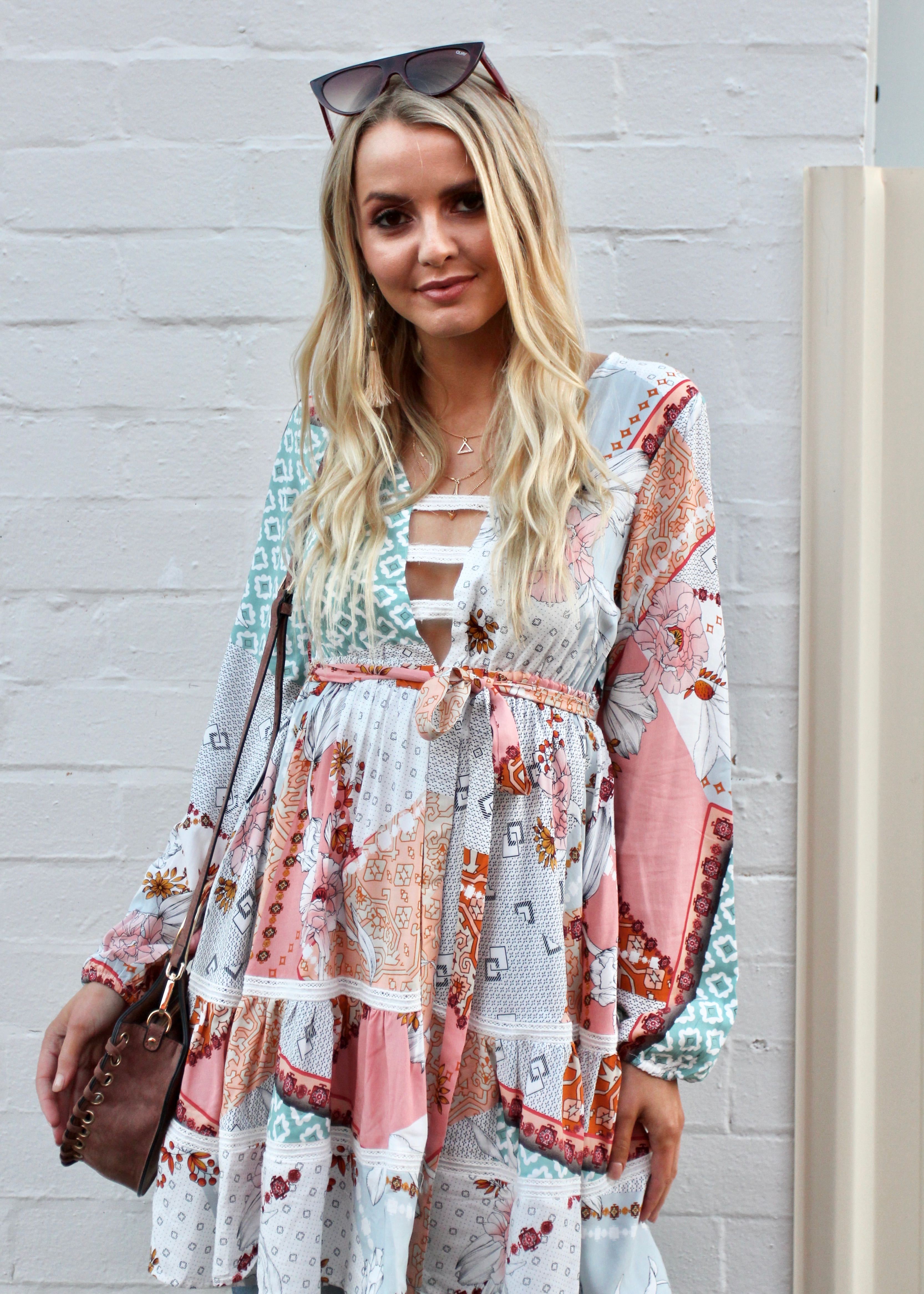 Ella Swing Dress w/ Tie - Maisie