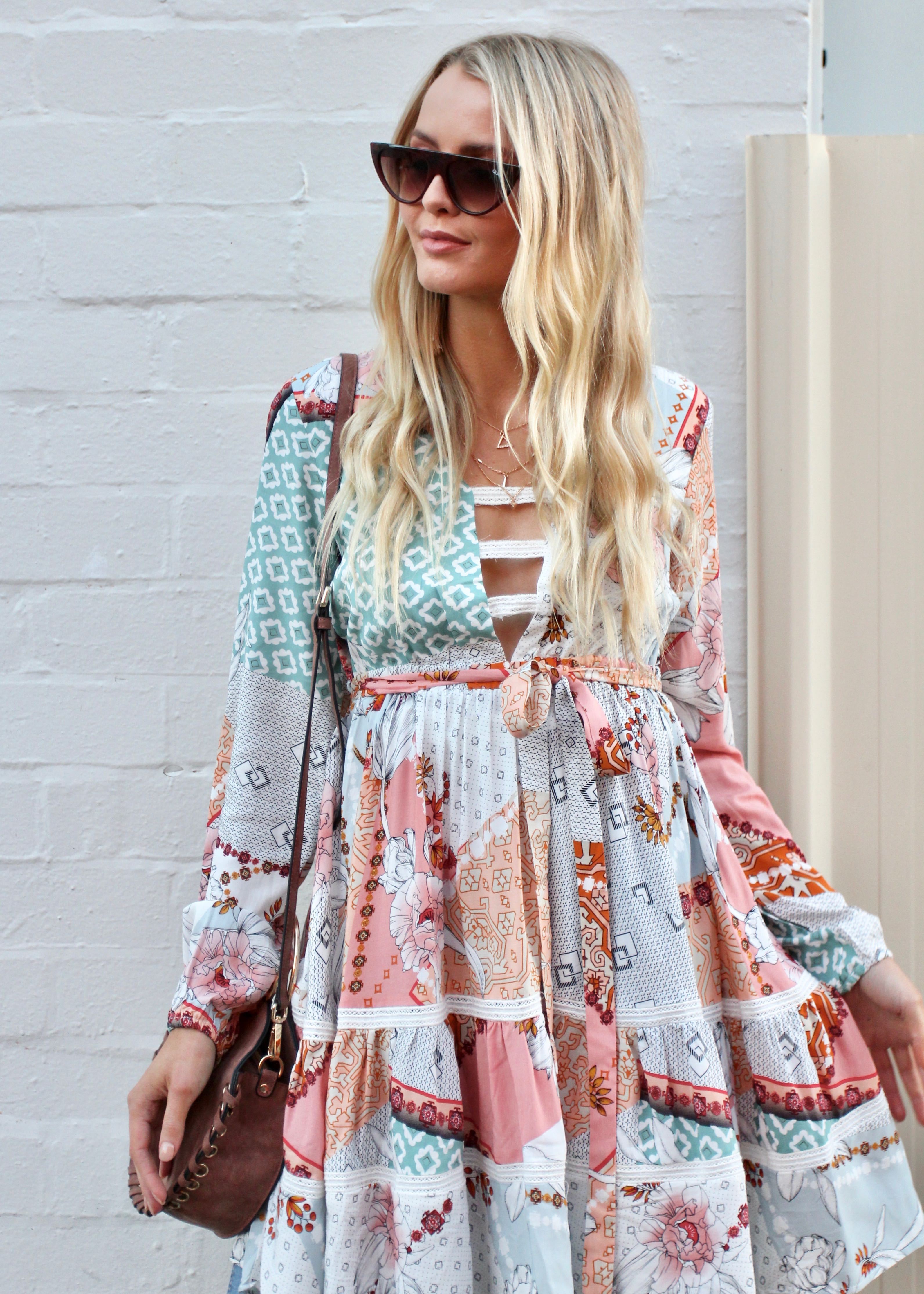 Ella Swing Dress w/ Tie - Maisie
