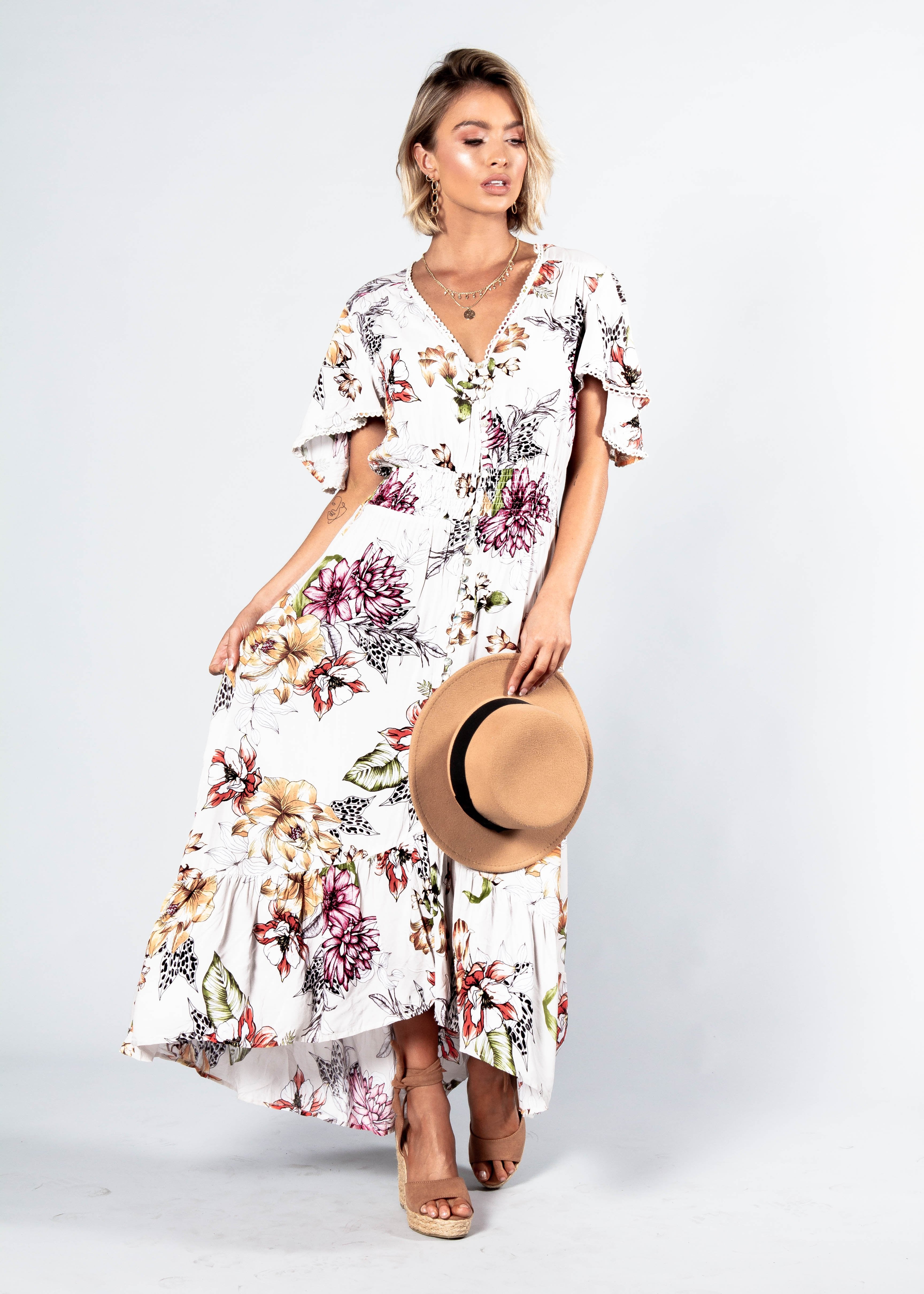 Leaving California Midi Dress - Woodland