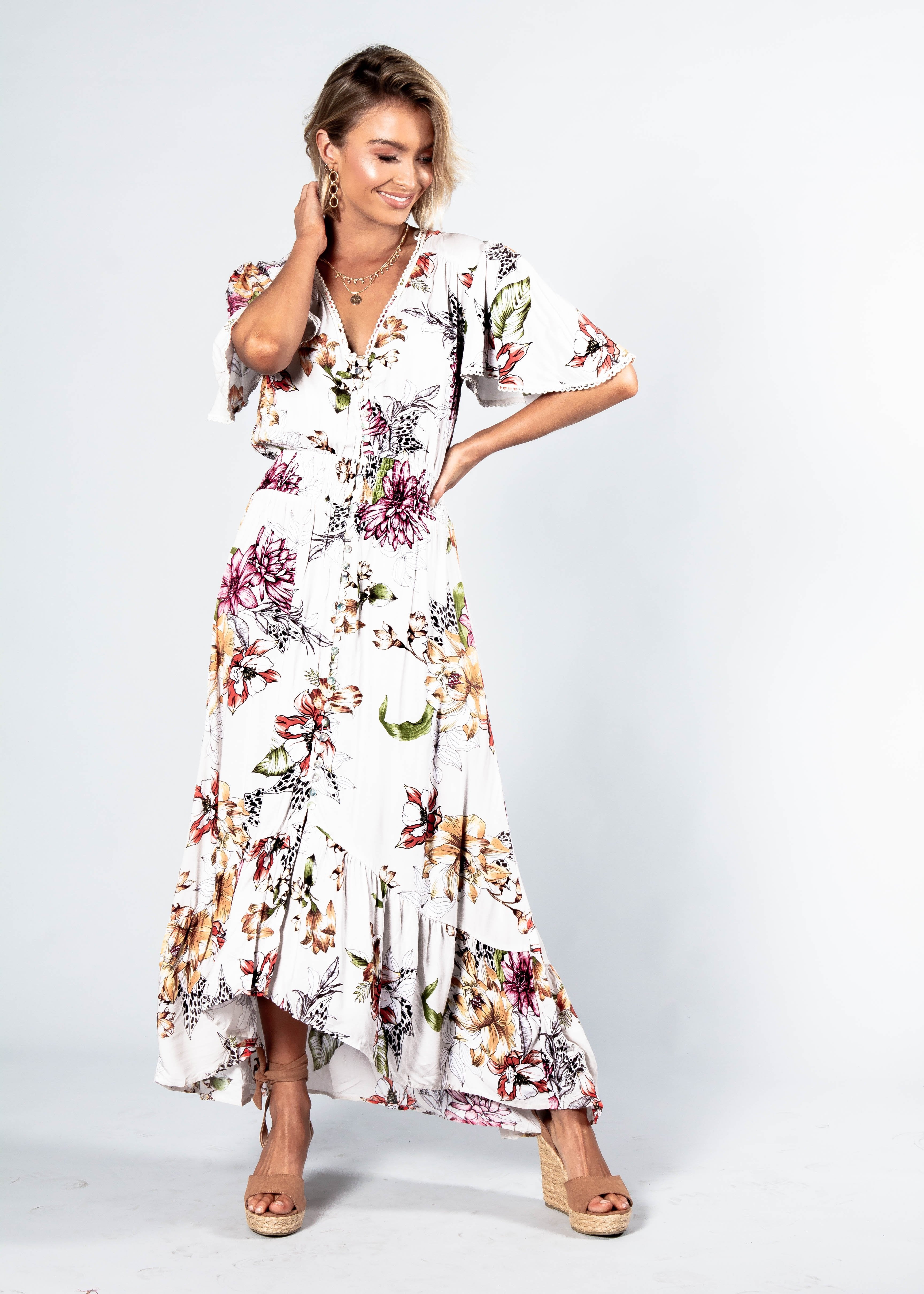 Leaving California Midi Dress - Woodland