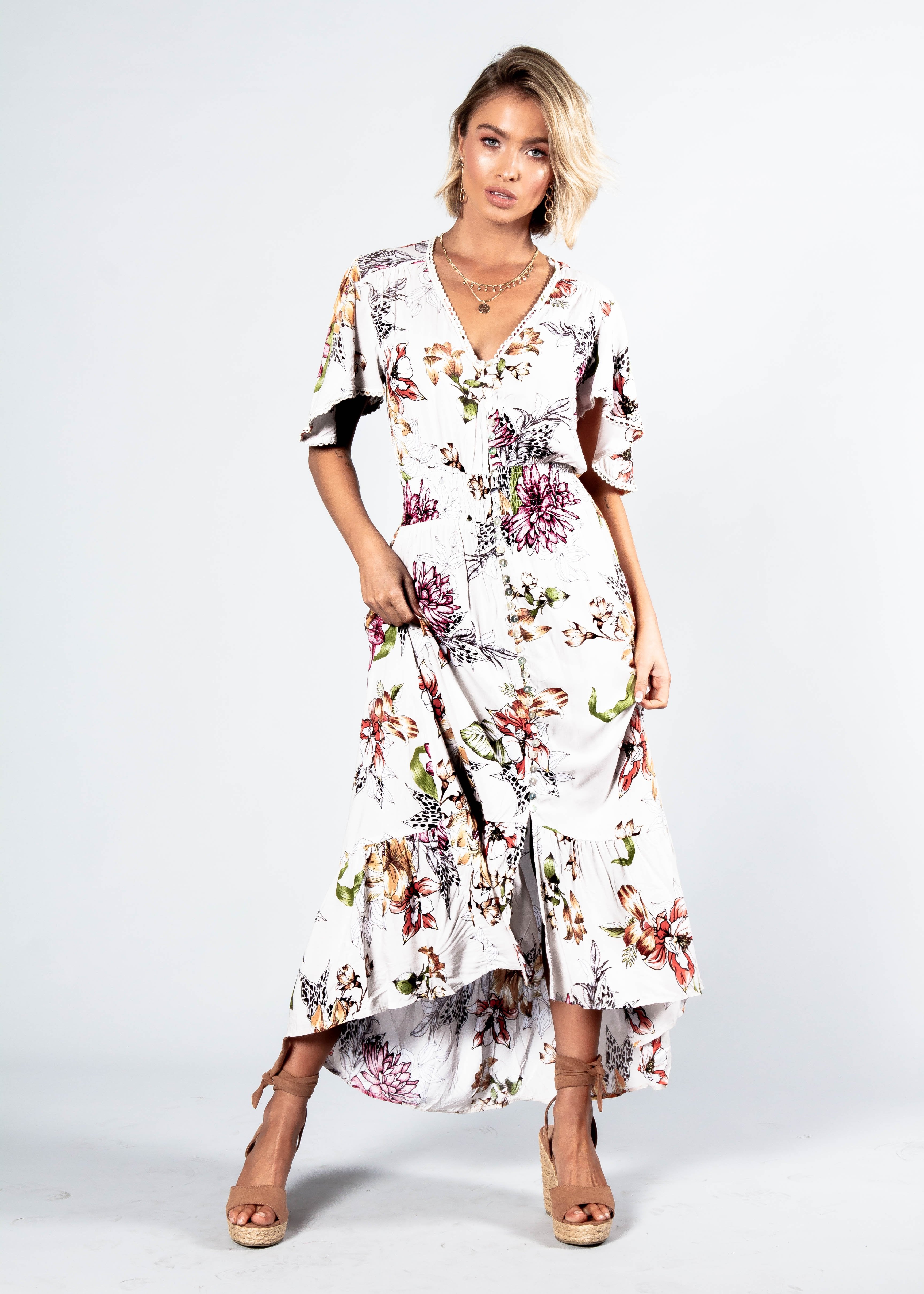 Leaving California Midi Dress - Woodland