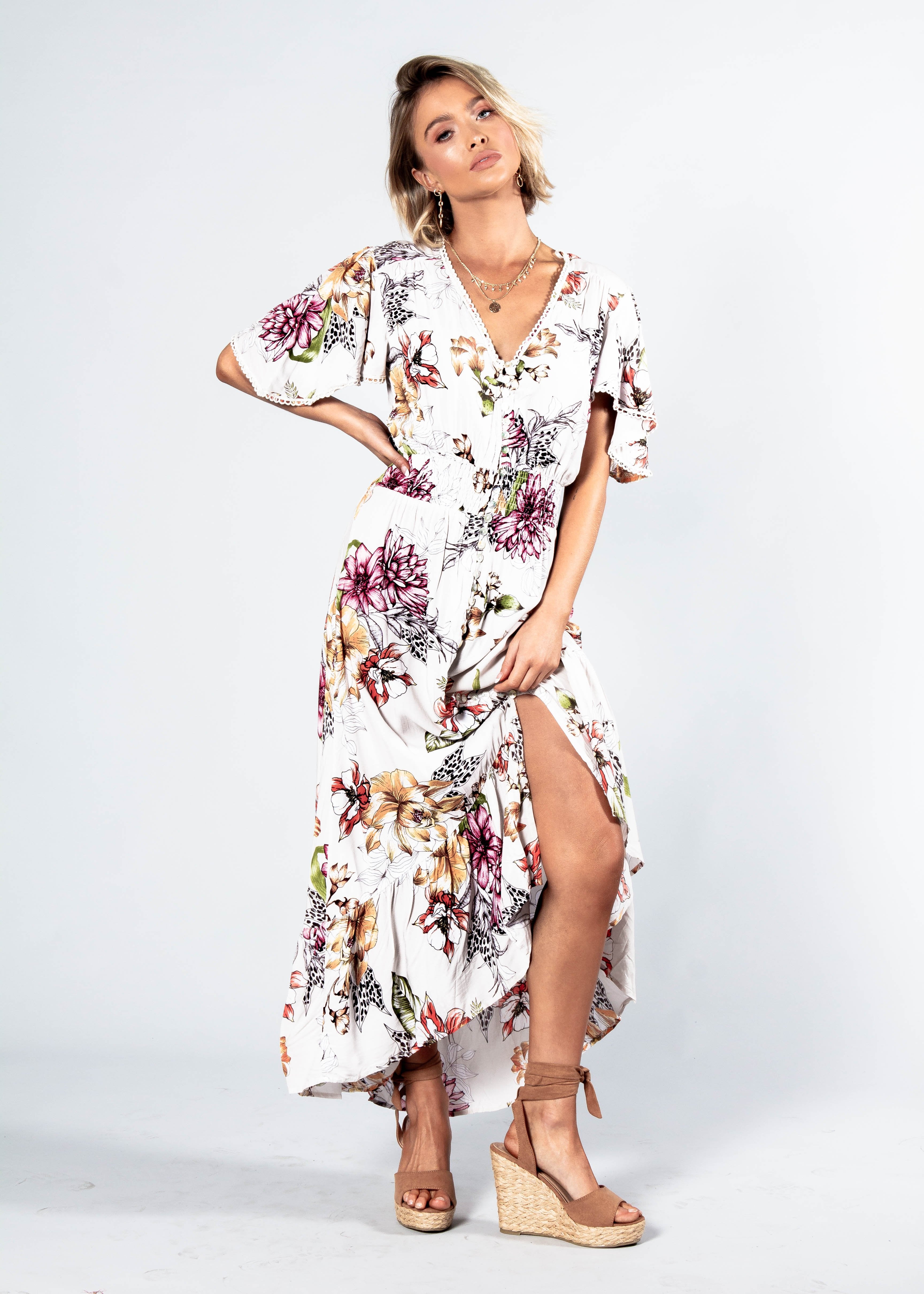 Leaving California Midi Dress - Woodland