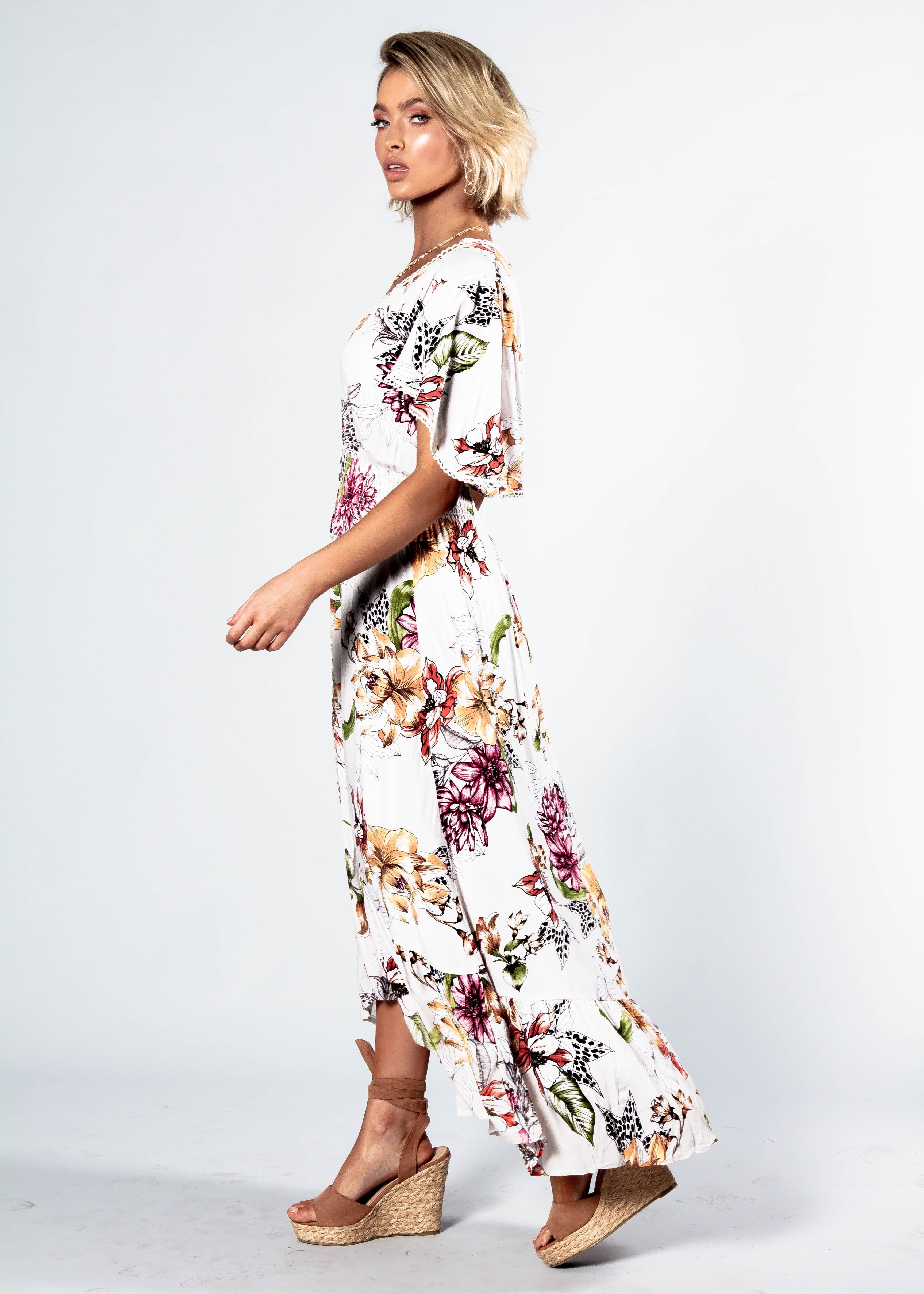 Leaving California Midi Dress - Woodland