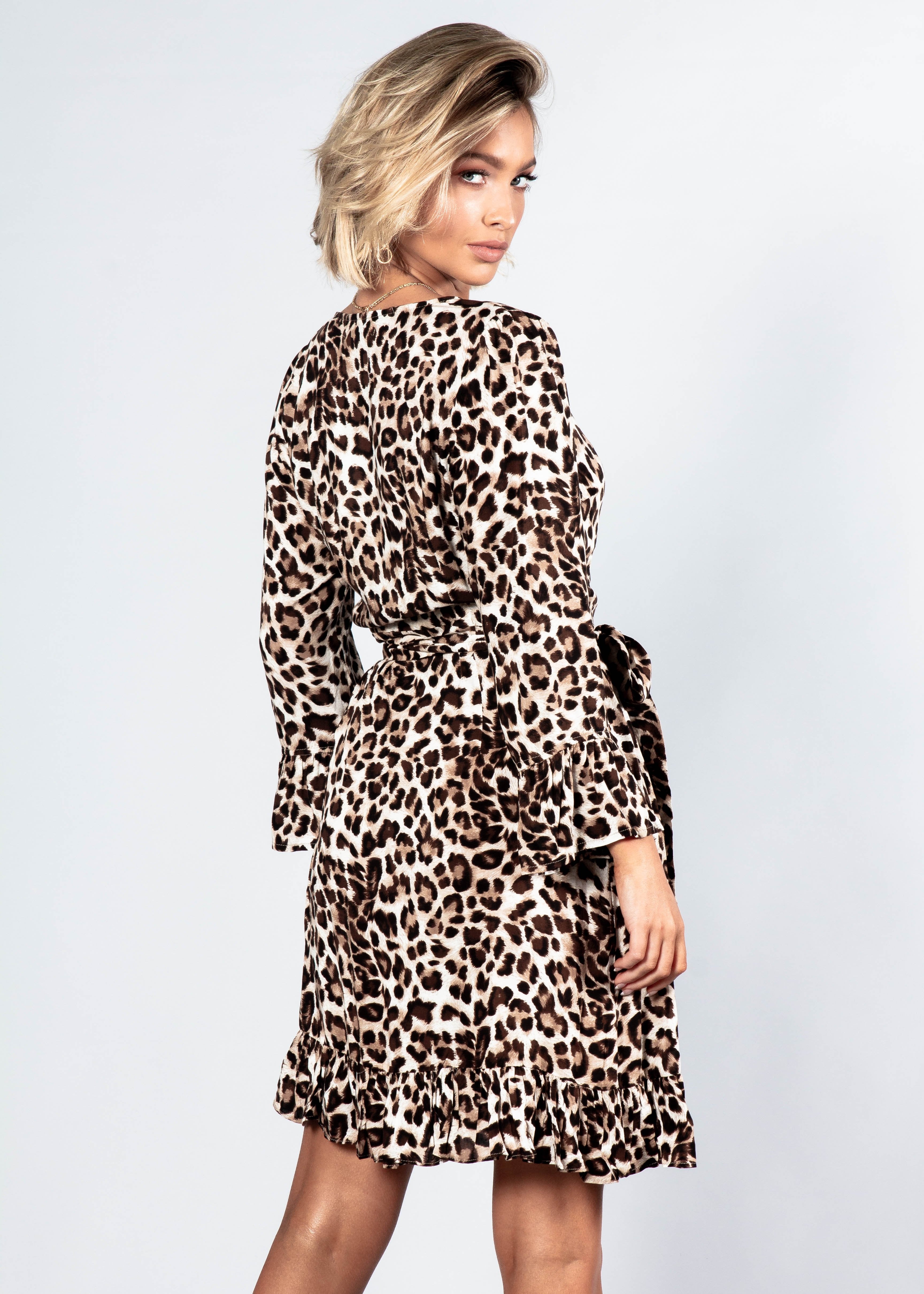 Payton Wrap Dress - Cheetah