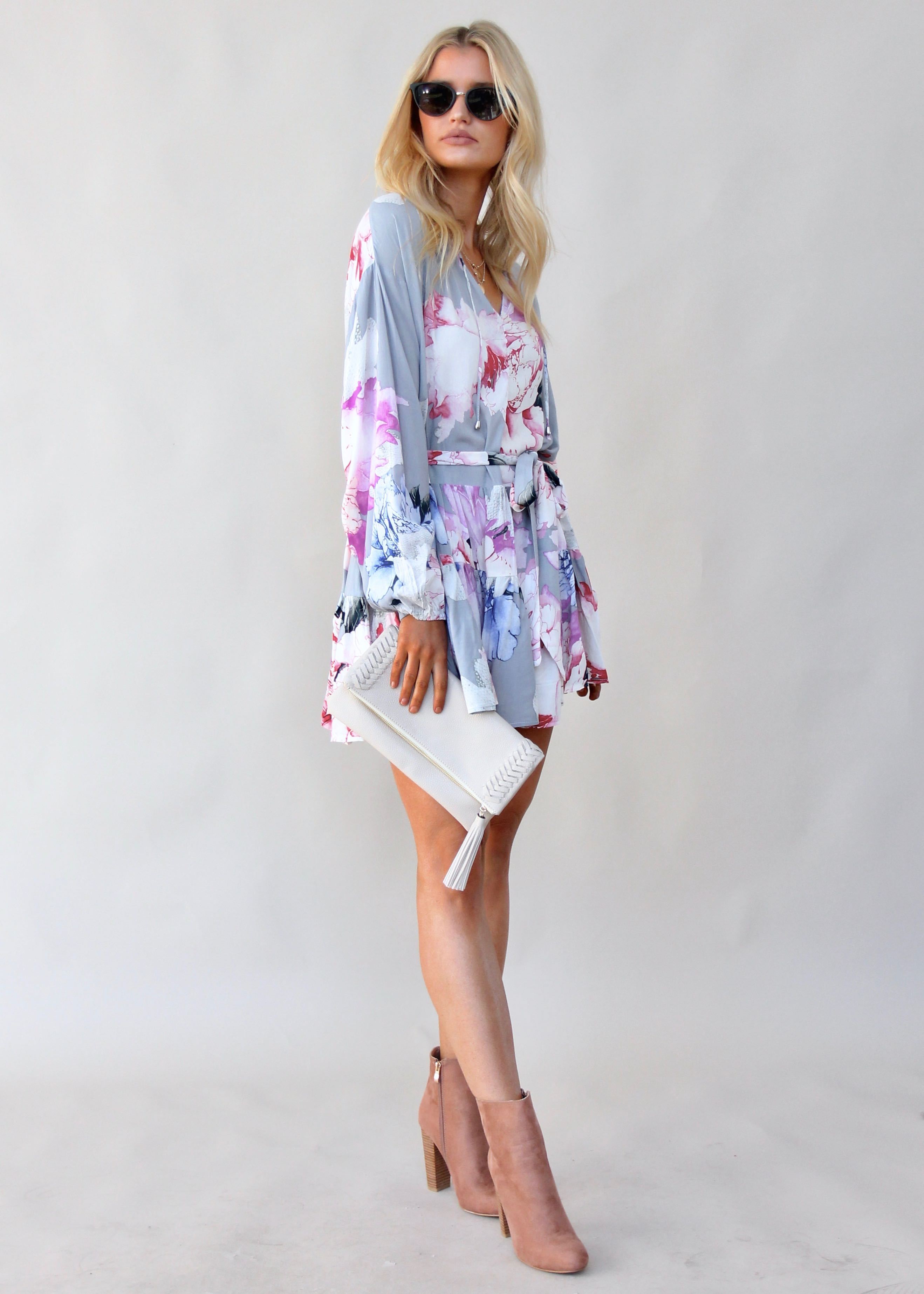 Nika Swing Dress w/ Tie - Le Fleur