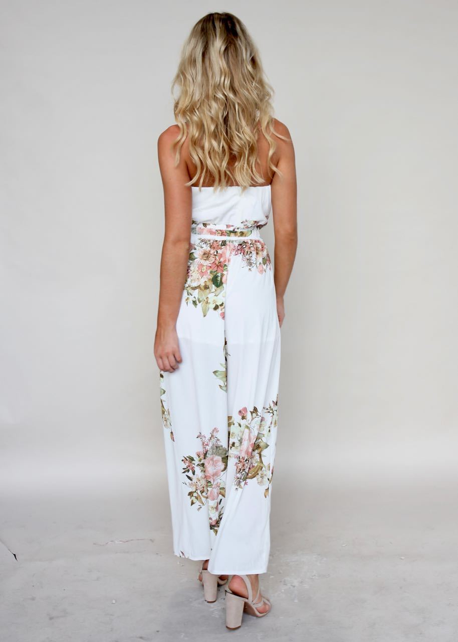 Luminous Love Strapless Pantsuit - Lillies