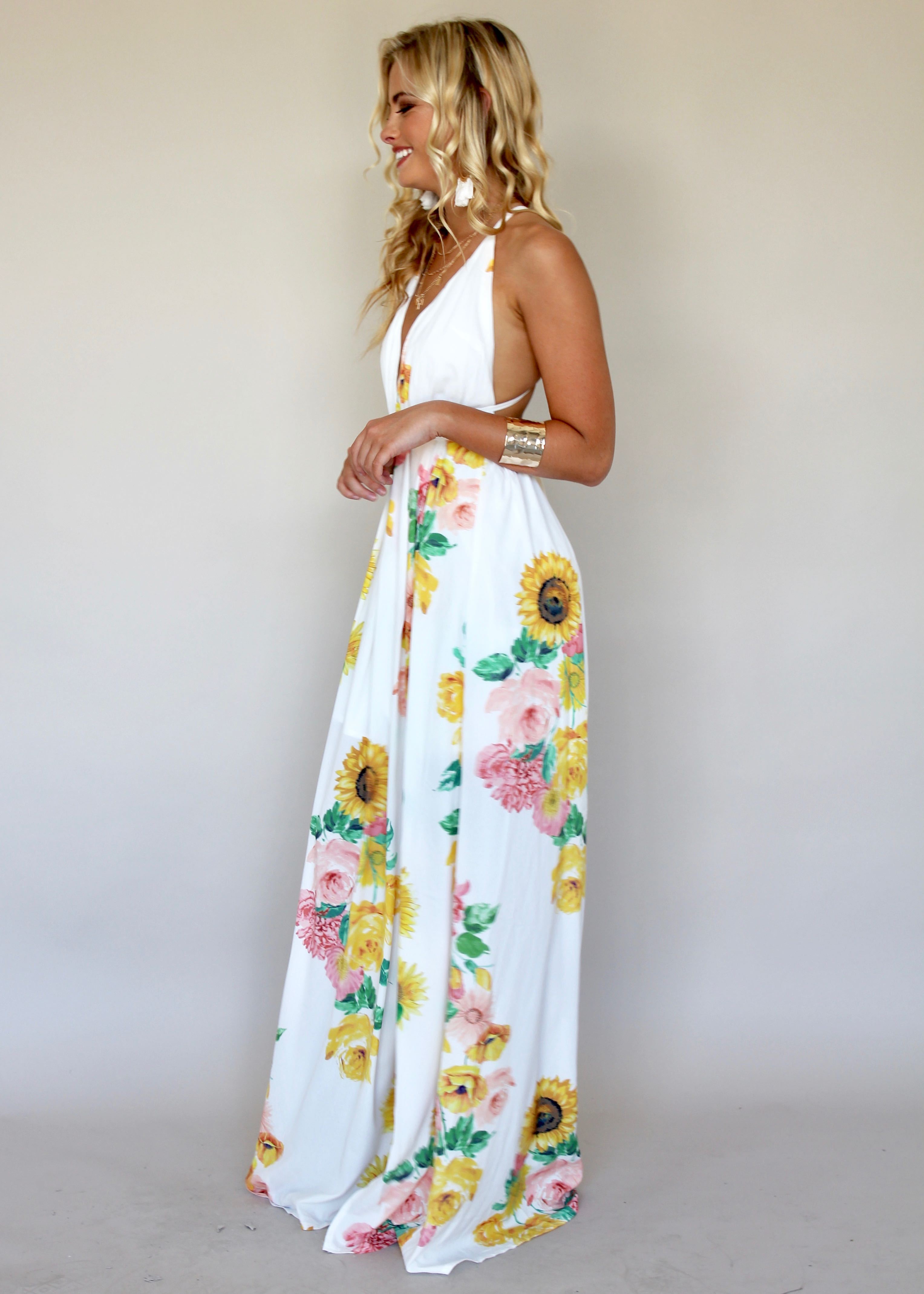 Karmen Halter Maxi Dress - Sunflower