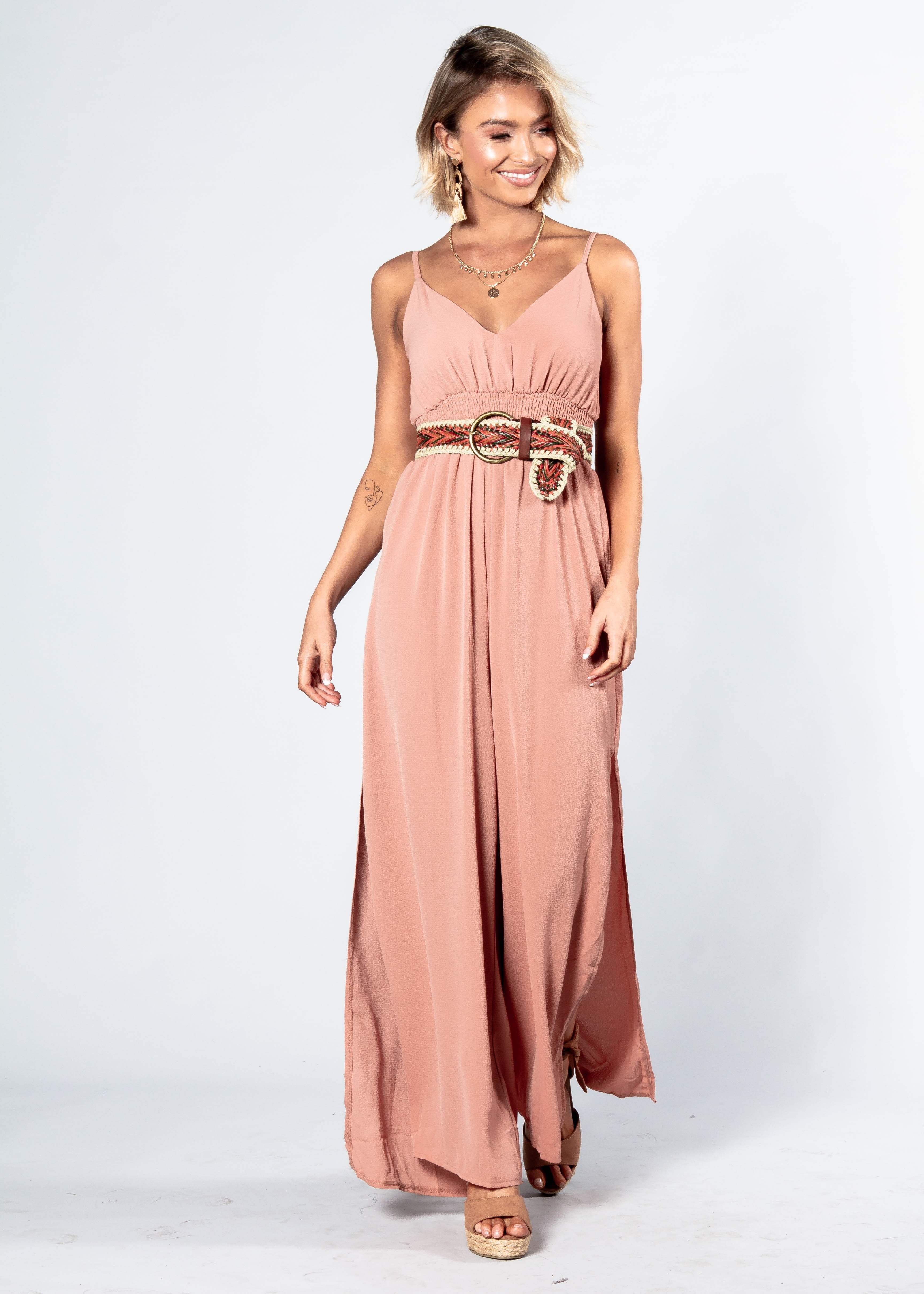 Escaping Fate Pantsuit - Terracotta