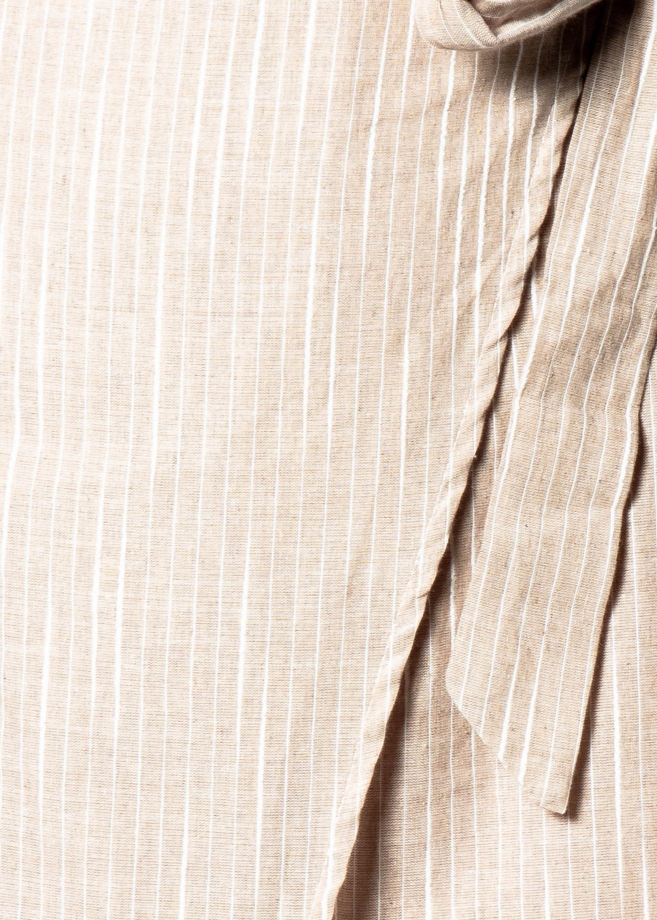 Maitland Tie Pantsuit - Blush Pinstripe