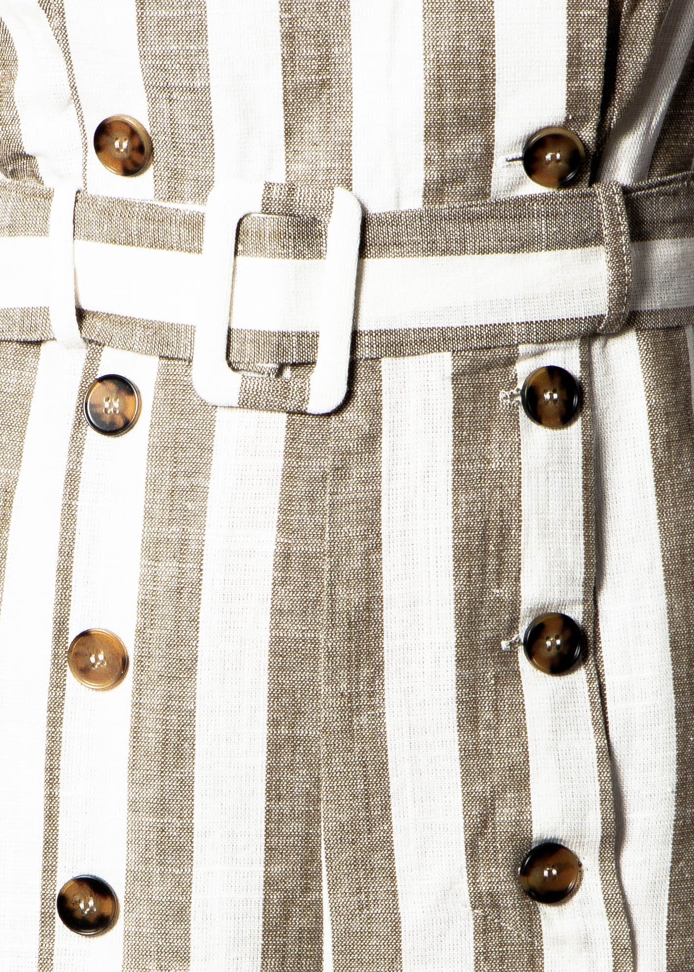 Avery Pantsuit w/ Belt - Khaki Stripe
