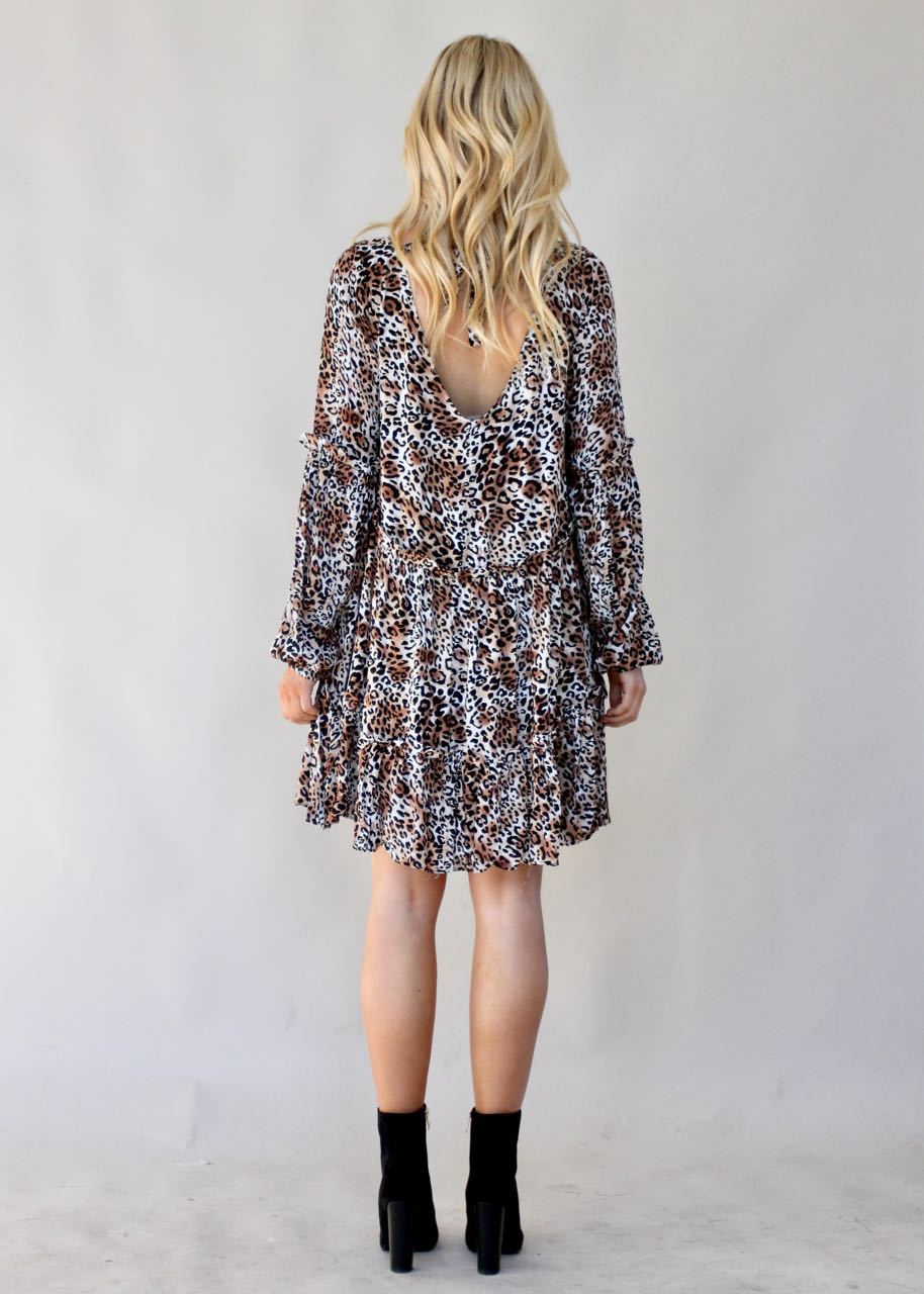 About Time Swing Dress - Leopard