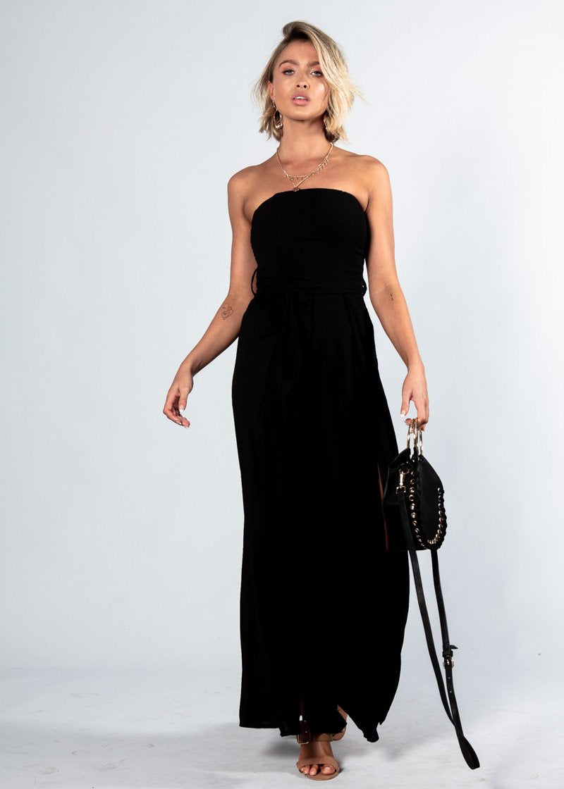 Guilt Free Strapless Pantsuit - Black