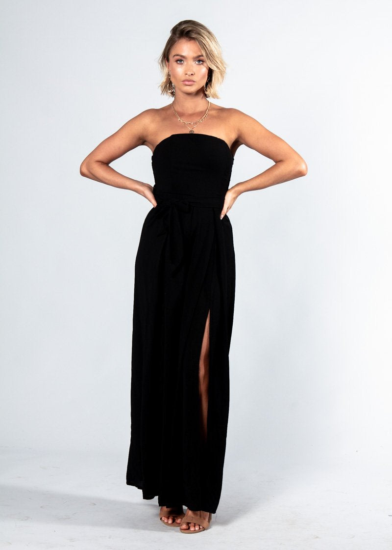 Guilt Free Strapless Pantsuit - Black